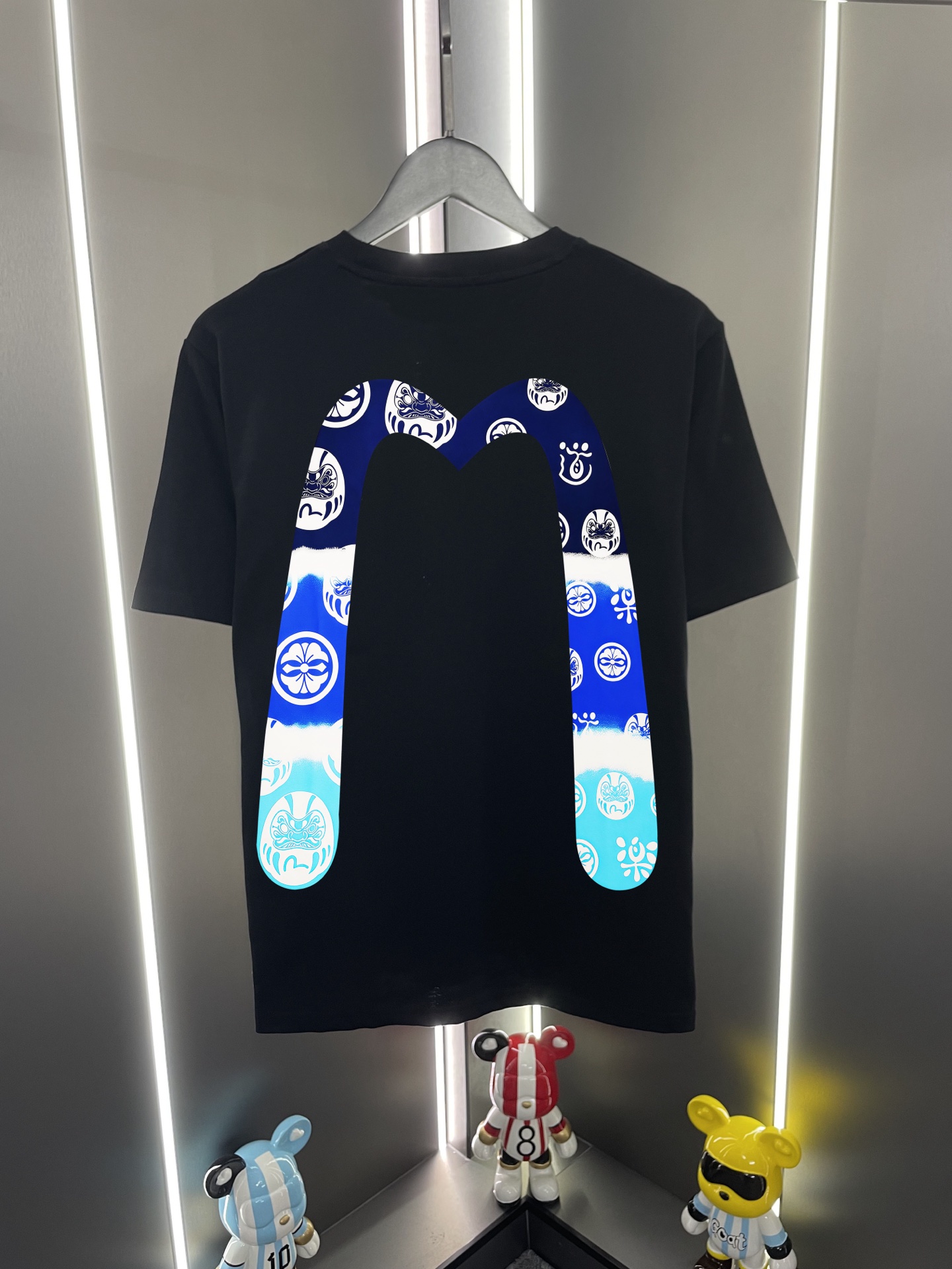 P60 Evisu Fushin 2026 nueva camiseta de manga corta con cuello redondo, holgada y casual, con estampado de M …