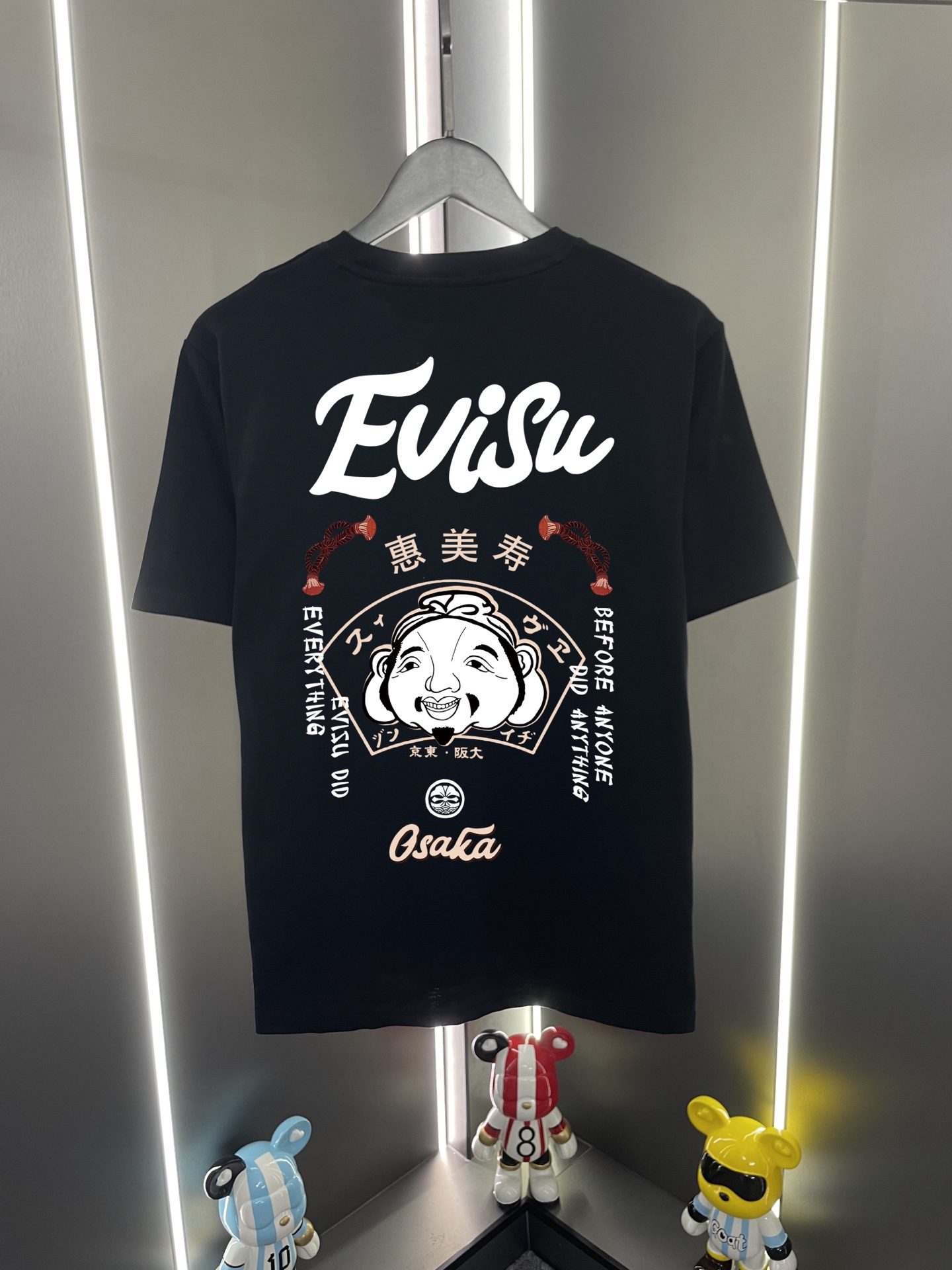 P60 Evisu Fushin 2026 nueva camiseta de manga corta con cuello redondo, holgada y casual, con estampado de gaviota, let…