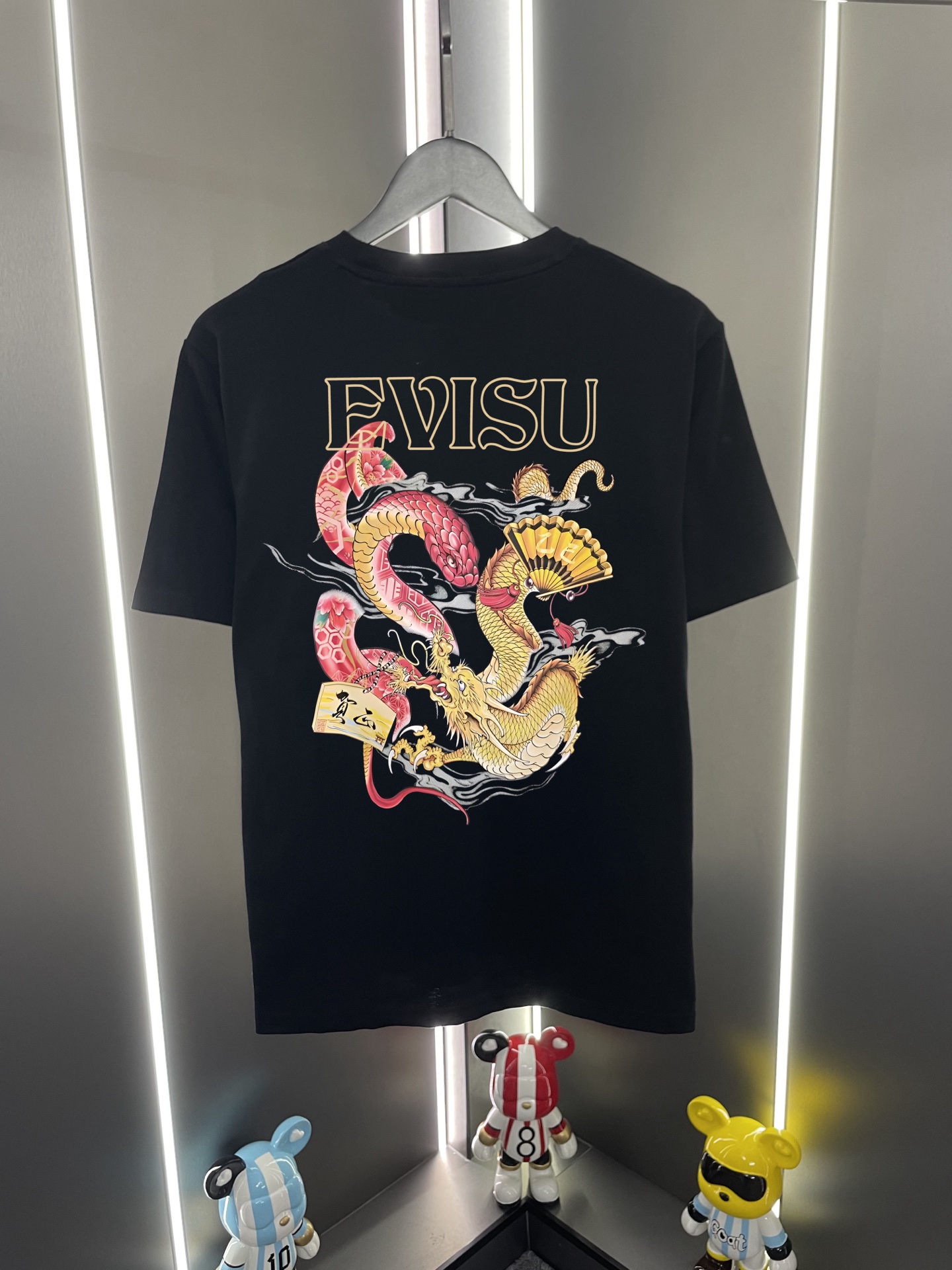 P60 Evisu Fukujin 2026 Nuevo modelo con letras, gaviota y año de la serpiente, estampado, cuello redondo, manga corta, …