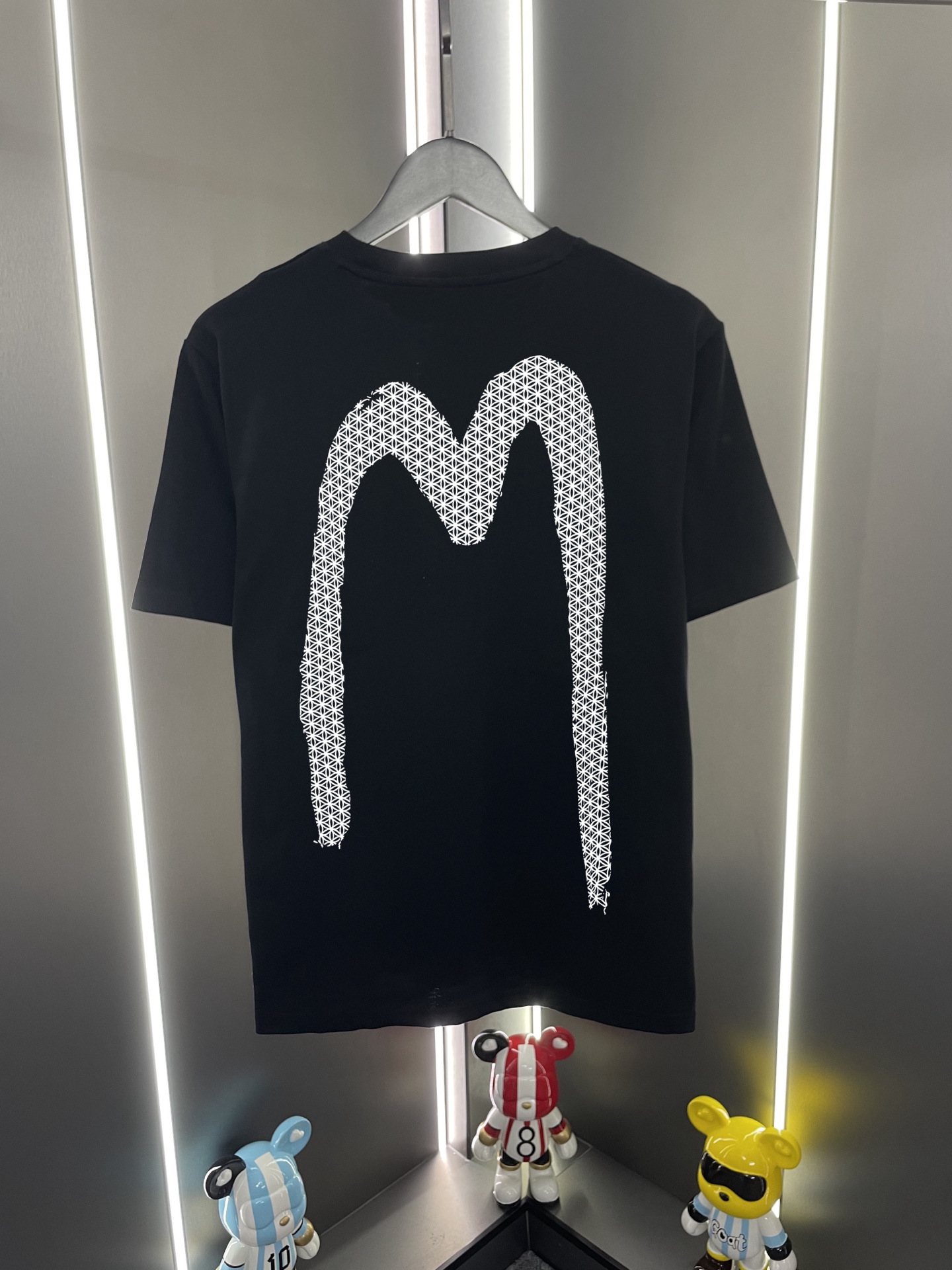 P60 Evisu Fukujin 2026 Nuevo modelo con letras y cuadros, estampado grande M, cuello redondo, manga corta, casual y hol…