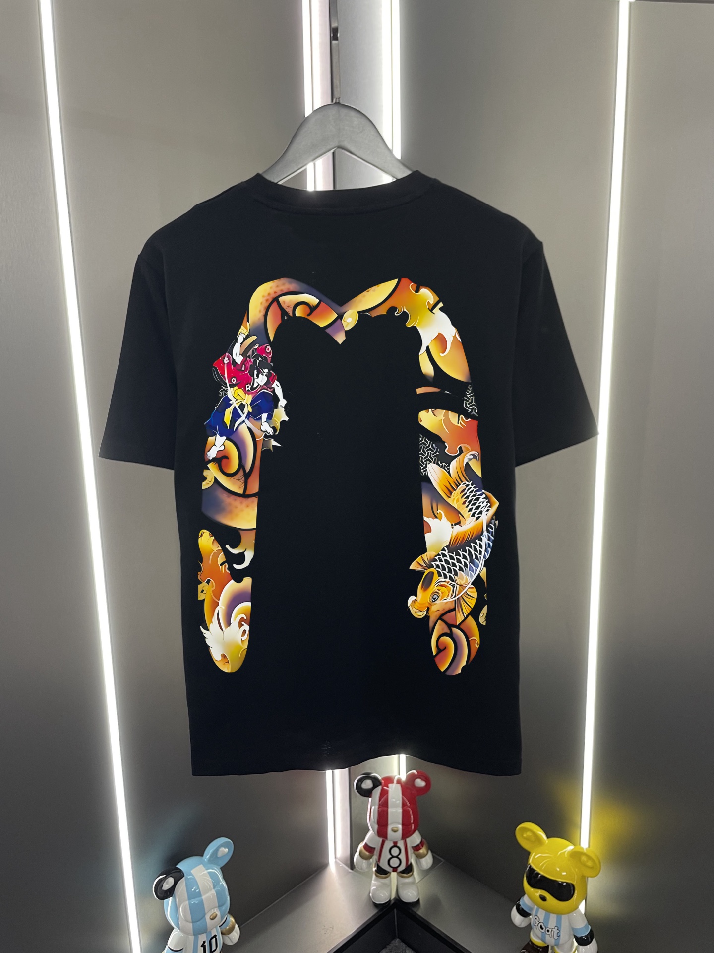 Camiseta de manga corta P60 Evisu Fukujin 2026 nueva gaviota yasha carpa M grande estampado casual holgado cuello redon…