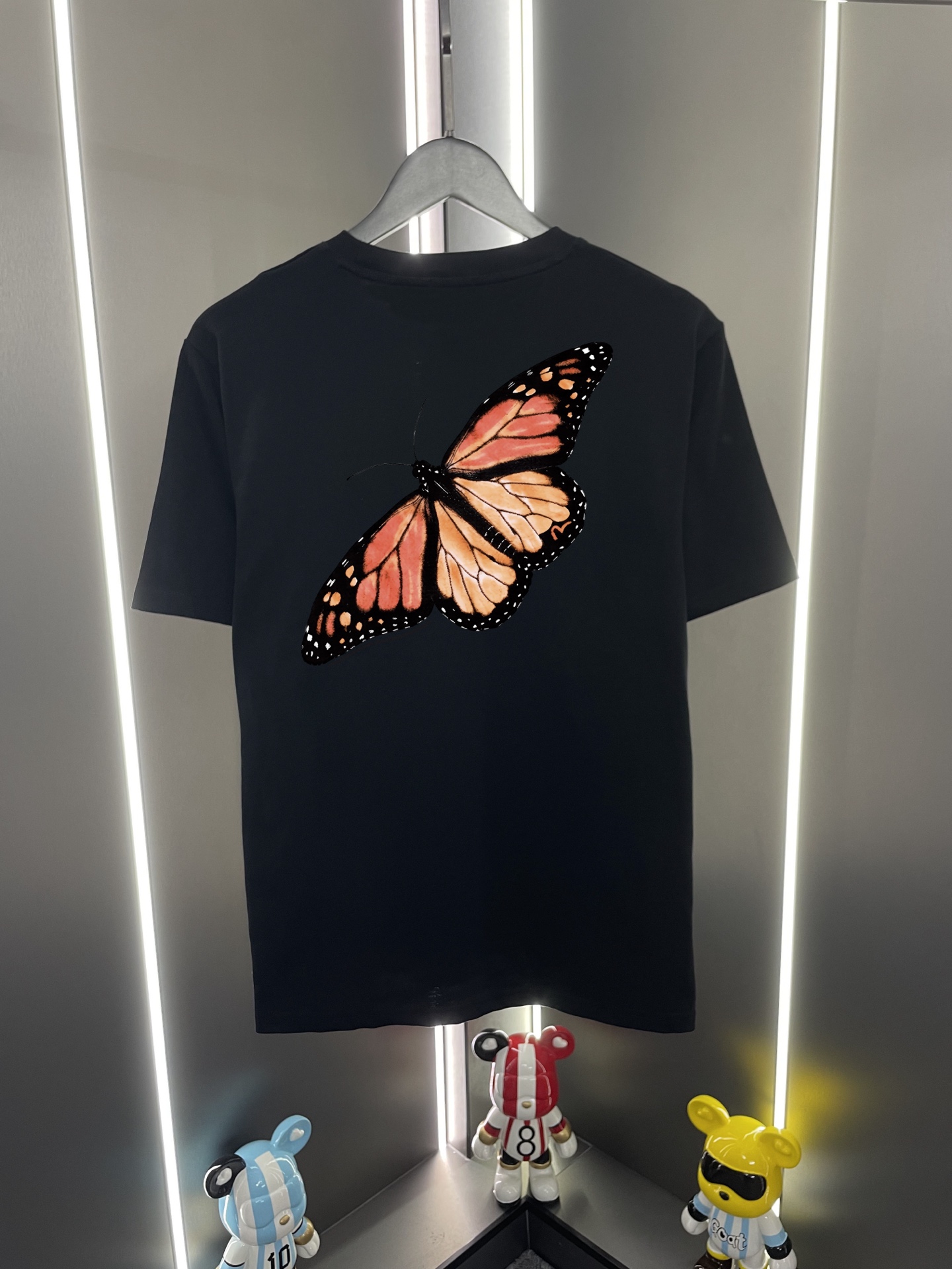 P60 Evisu Fukujin 2026 new letter butterfly print casual loose round neck short sleeve T-shirt