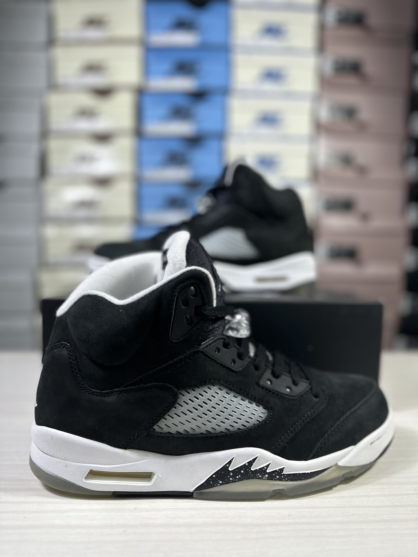 JordanAirJordan5retrooreo耐磨防滑高帮复古篮球鞋男款黑白奥利奥货号CT4838-