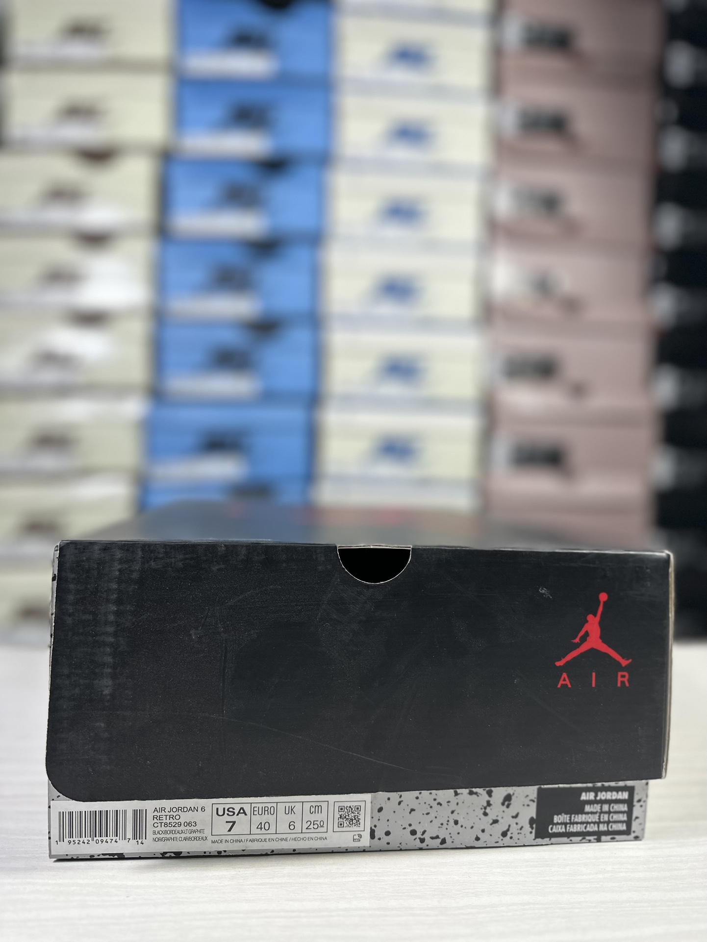 JordanAirJordan6Bordeaux减震防滑高帮复古篮球鞋GS灰黑色货号CT8529-063