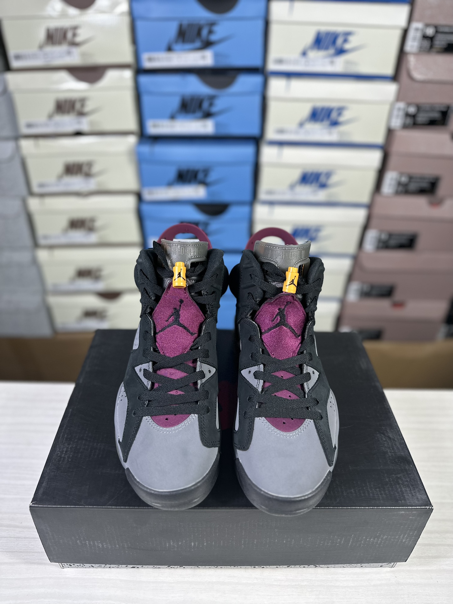 JordanAirJordan6Bordeaux减震防滑高帮复古篮球鞋GS灰黑色货号CT8529-063