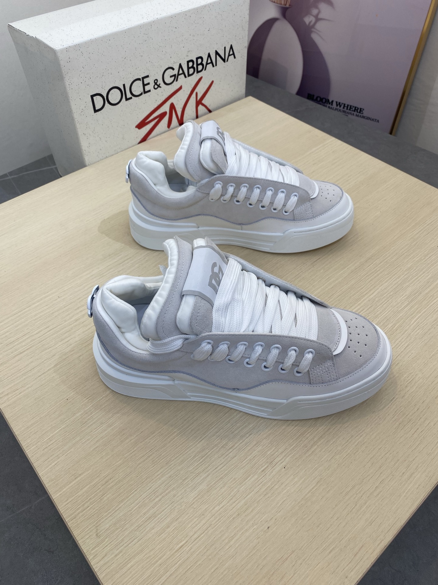 Dolce&Gabbana Men's Leather Sneakers Casual Shoes, Gray, Sizes 39-44 4 i1745339721759 2461 0 2