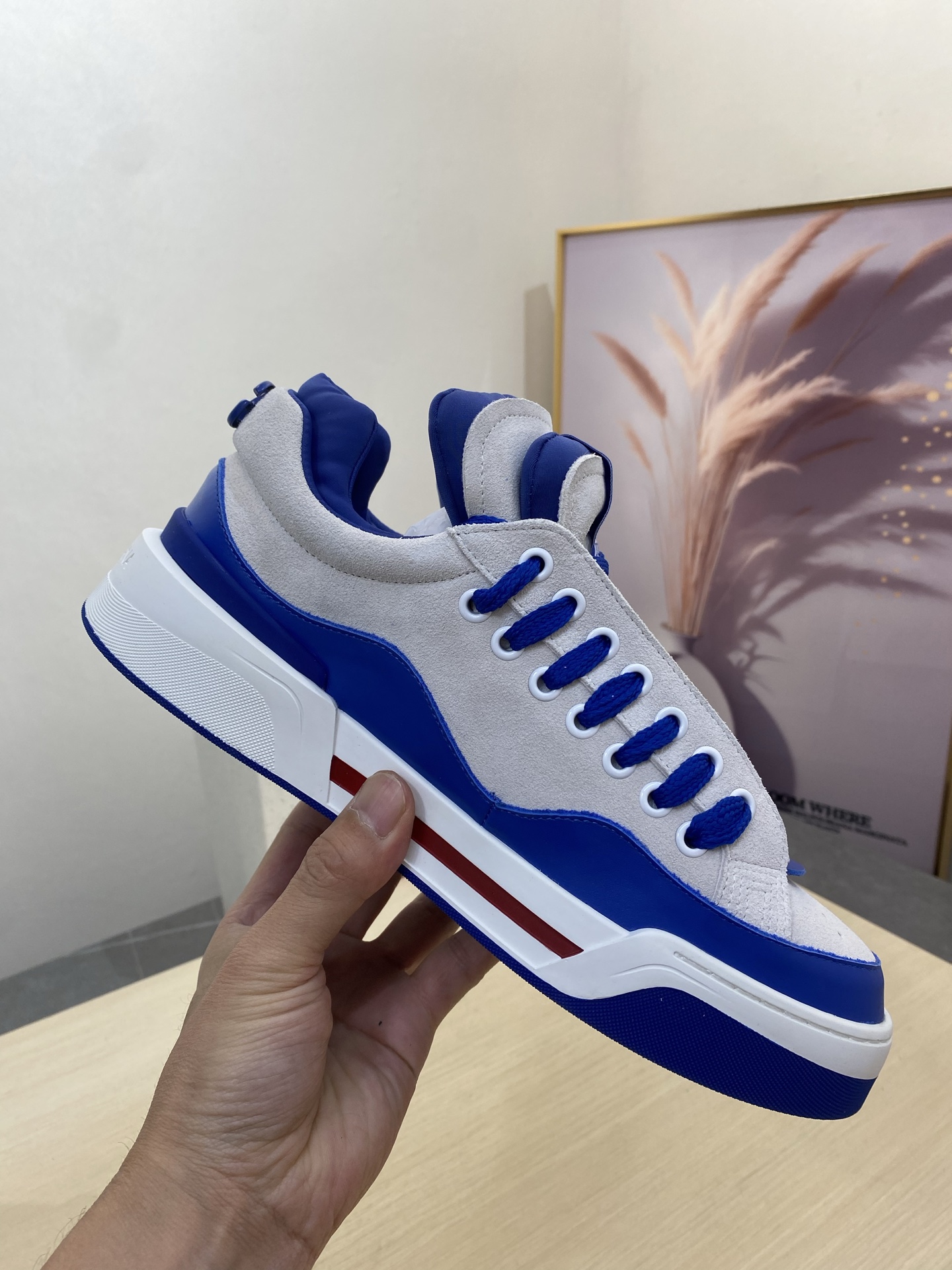 Dolce & Gabbana Men's Blue & White Leather Sneakers - Size 39-44 10 i1745339781147 8616 0 8