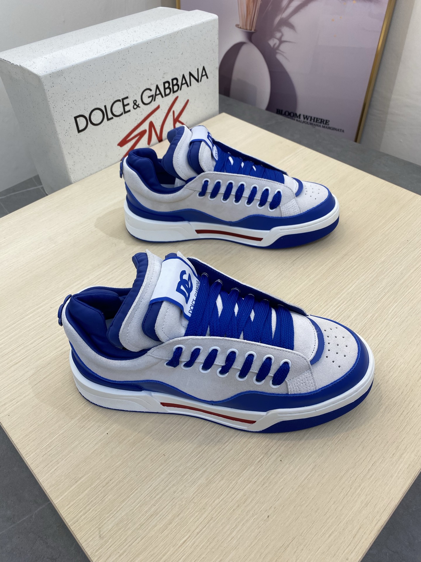 Dolce & Gabbana Men's Blue & White Leather Sneakers - Size 39-44 3 i1745339781223 8835 0 1