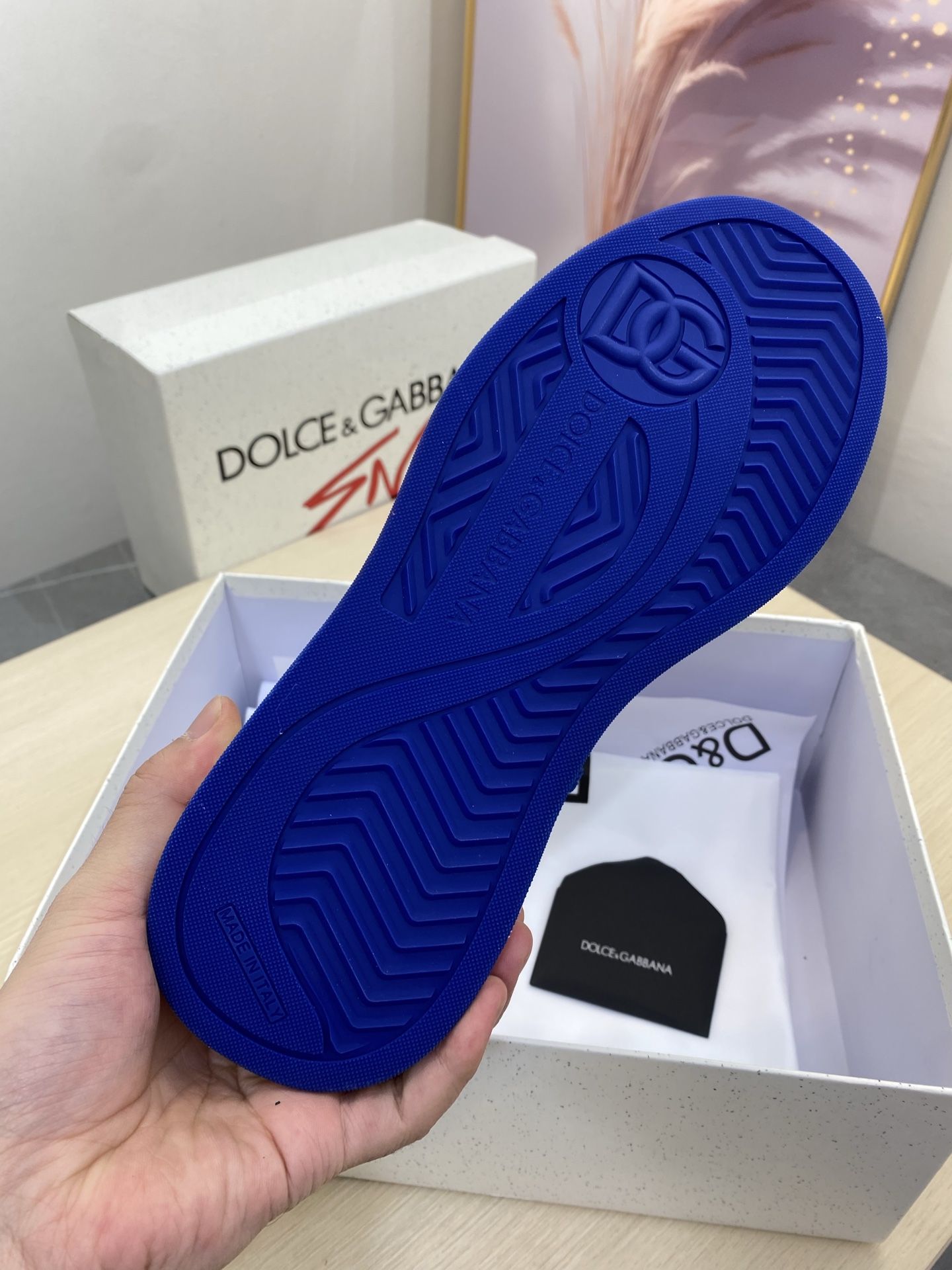 Dolce & Gabbana Men's Blue & White Leather Sneakers - Size 39-44 9 i1745339783437 3917 0 7