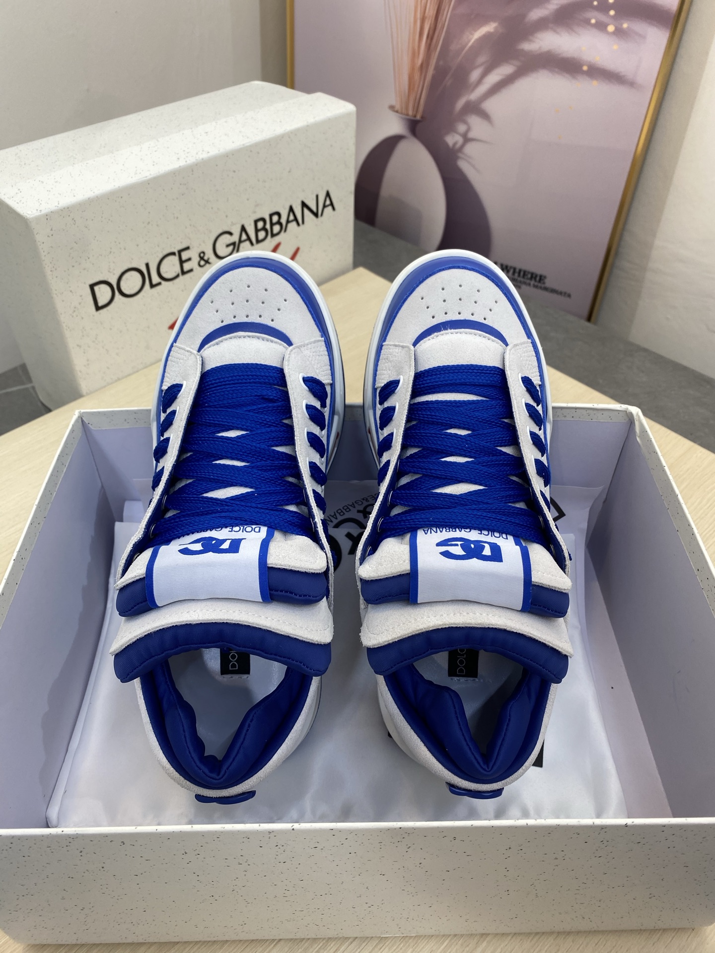 Dolce & Gabbana Men's Blue & White Leather Sneakers - Size 39-44 8 i1745339783560 4634 0 6
