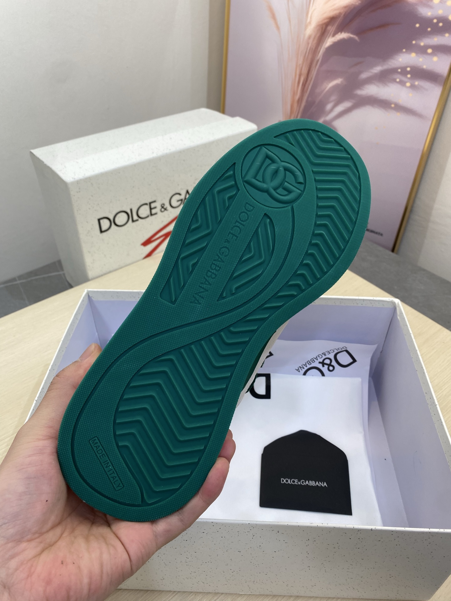 Dolce & Gabbana Men's Leather Sneakers Green/White Stylish Comfort Size 39-44 8 i1745339851549 2633 0 6