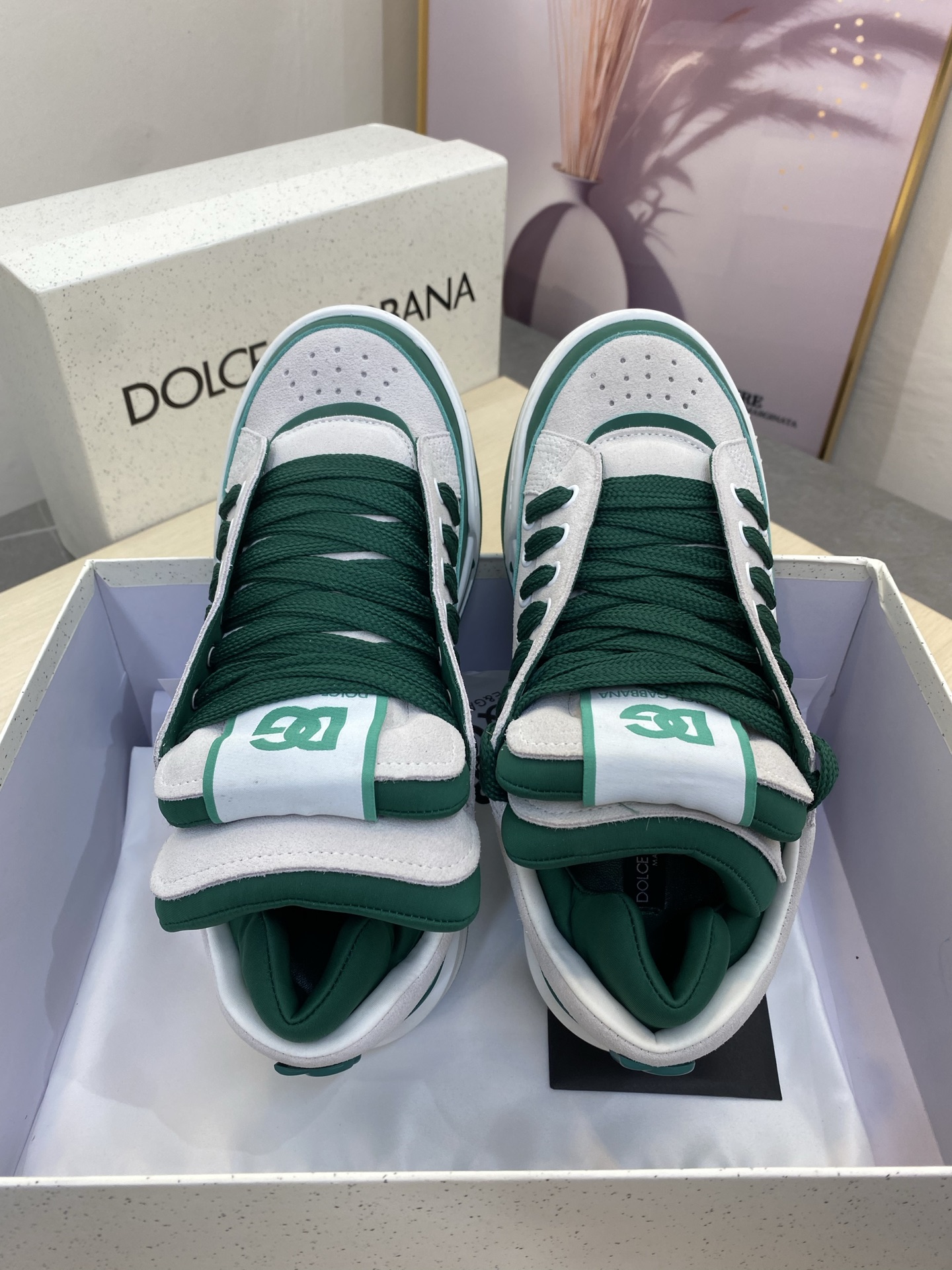 Dolce & Gabbana Men's Leather Sneakers Green/White Stylish Comfort Size 39-44 7 i1745339851630 3917 0 5