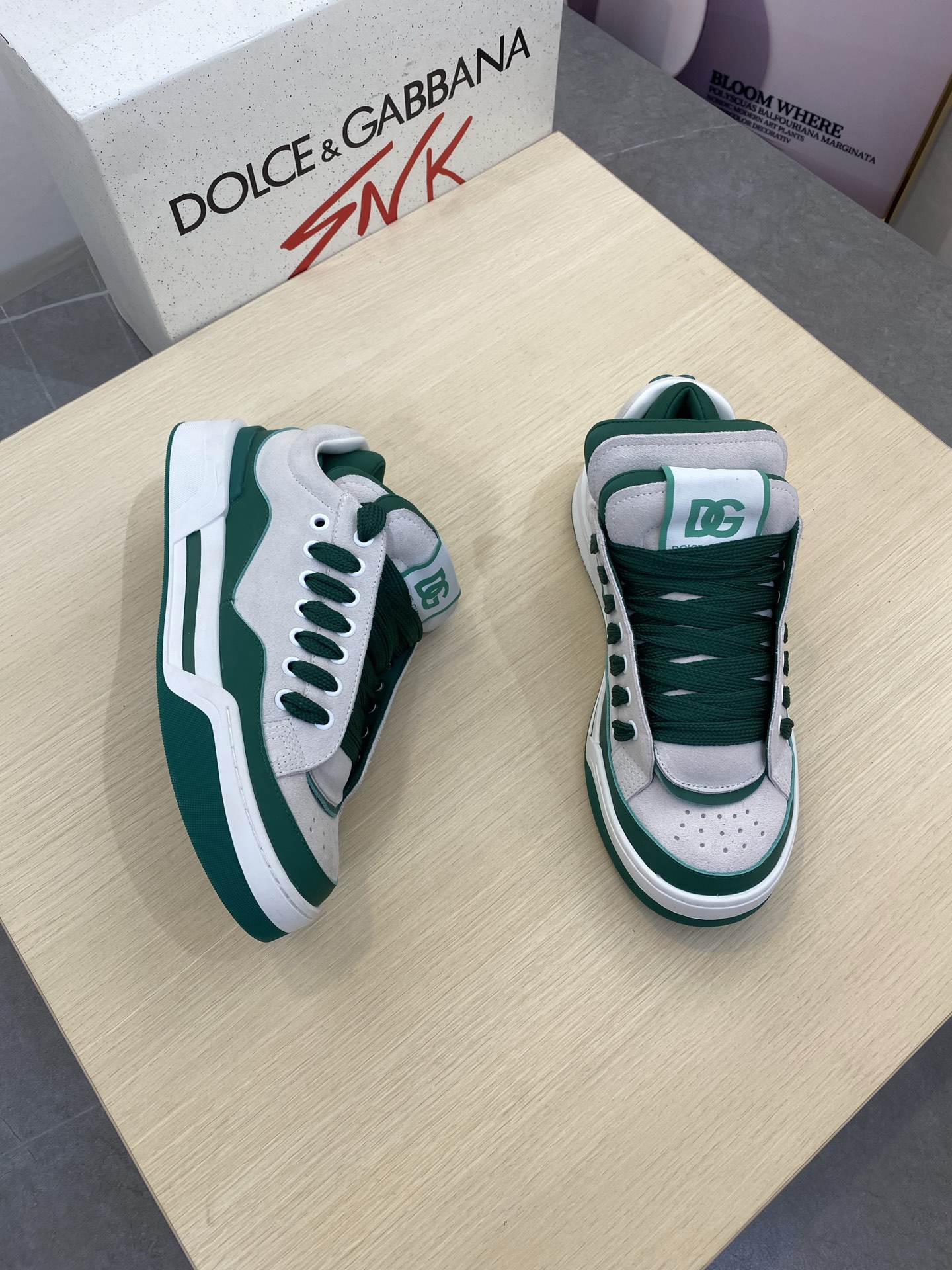 Dolce & Gabbana Men's Leather Sneakers Green/White Stylish Comfort Size 39-44 4 i1745339851689 3660 0 2
