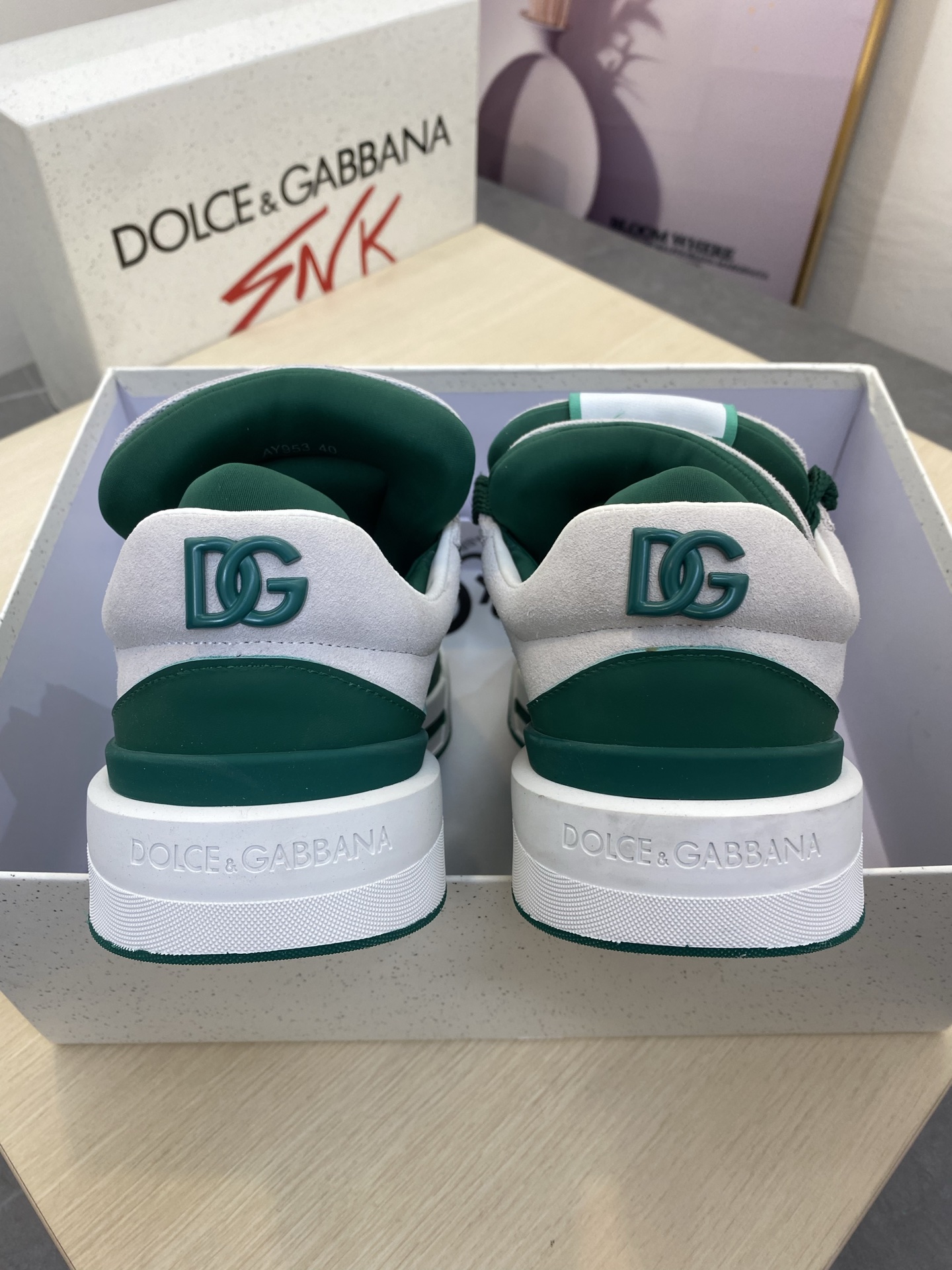 Dolce & Gabbana Men's Leather Sneakers Green/White Stylish Comfort Size 39-44 6 i1745339851707 1406 0 4
