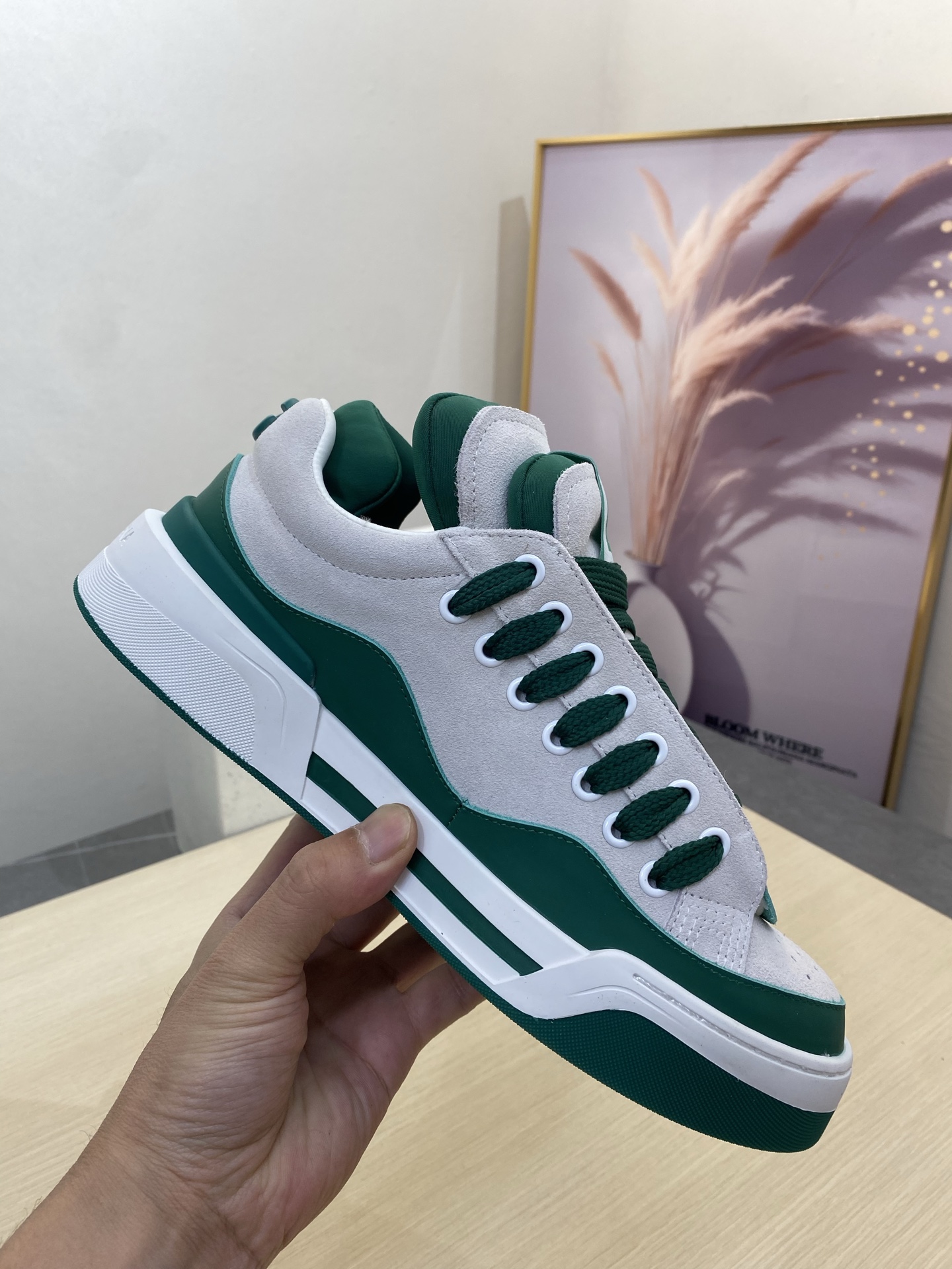 Dolce & Gabbana Men's Leather Sneakers Green/White Stylish Comfort Size 39-44 9 i1745339854097 3730 0 7