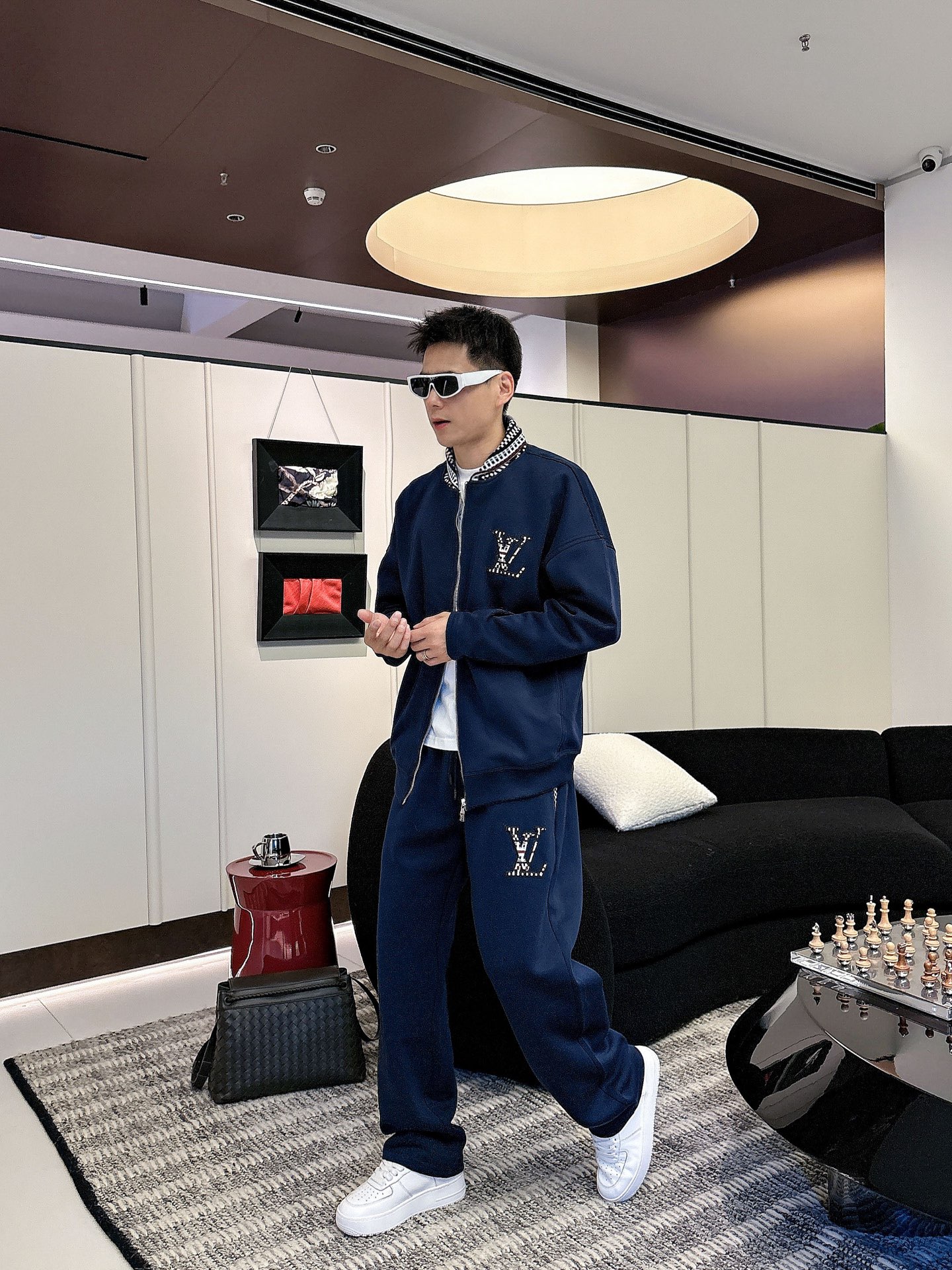Louis Vuitton Blue Wool Blend Tracksuit with Logo Embroidery, M-XXXL 3 i1757410158309 9803 0 10