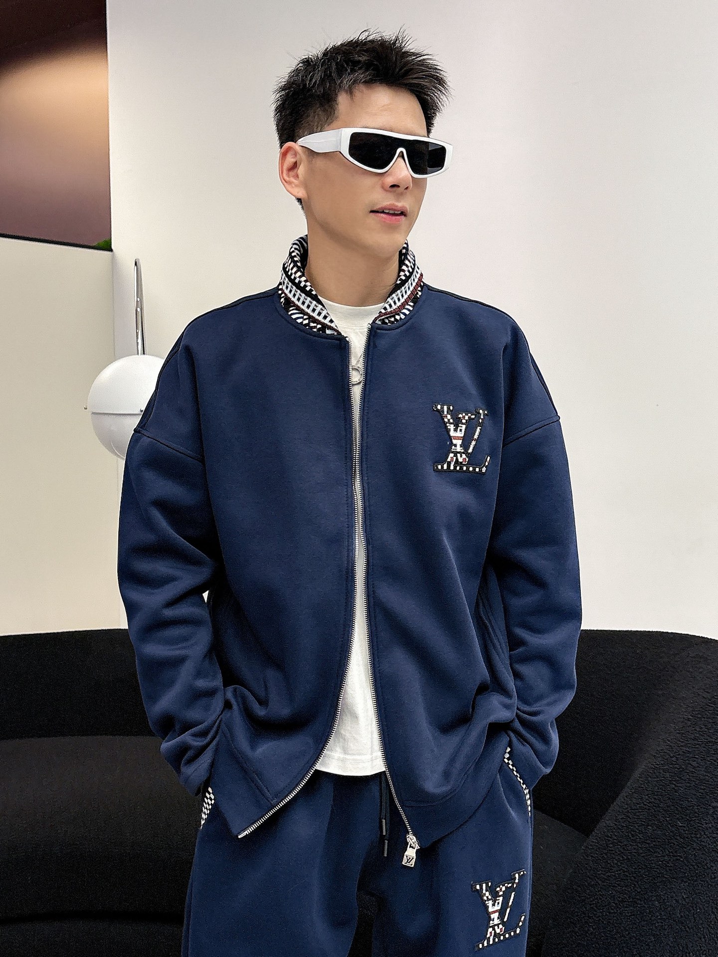 Louis Vuitton Blue Wool Blend Tracksuit with Logo Embroidery, M-XXXL 7 i1757410162914 4842 0 5