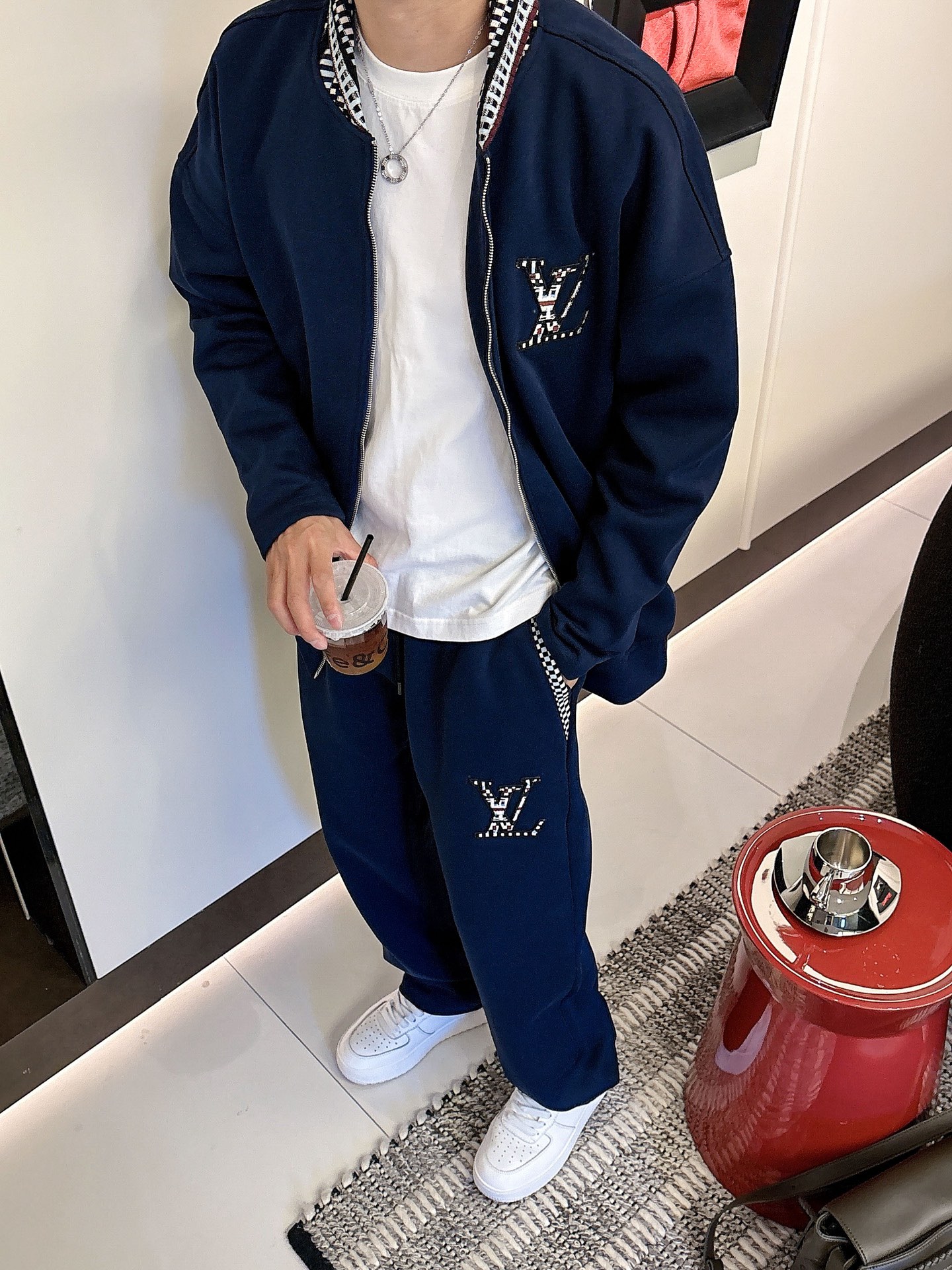 Louis Vuitton Blue Wool Blend Tracksuit with Logo Embroidery, M-XXXL 15 i1757410162975 954 0 13