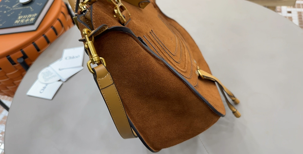Chloé Chloe suede brown real shot