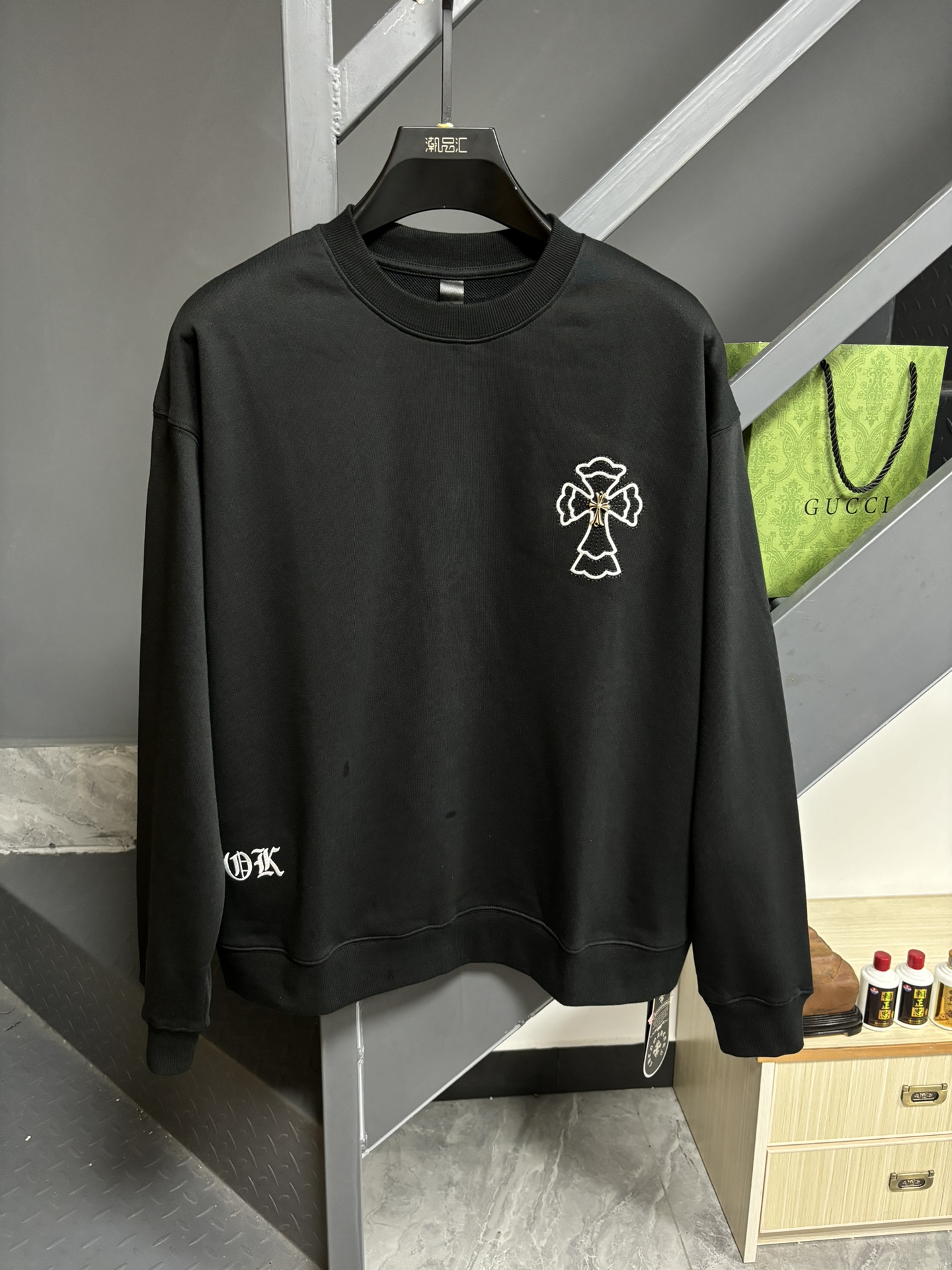 Chrome Hearts Buy Clothing Sweatshirts T-Shirt Black White Embroidery Cotton Foam Fall Collection Short Sleeve