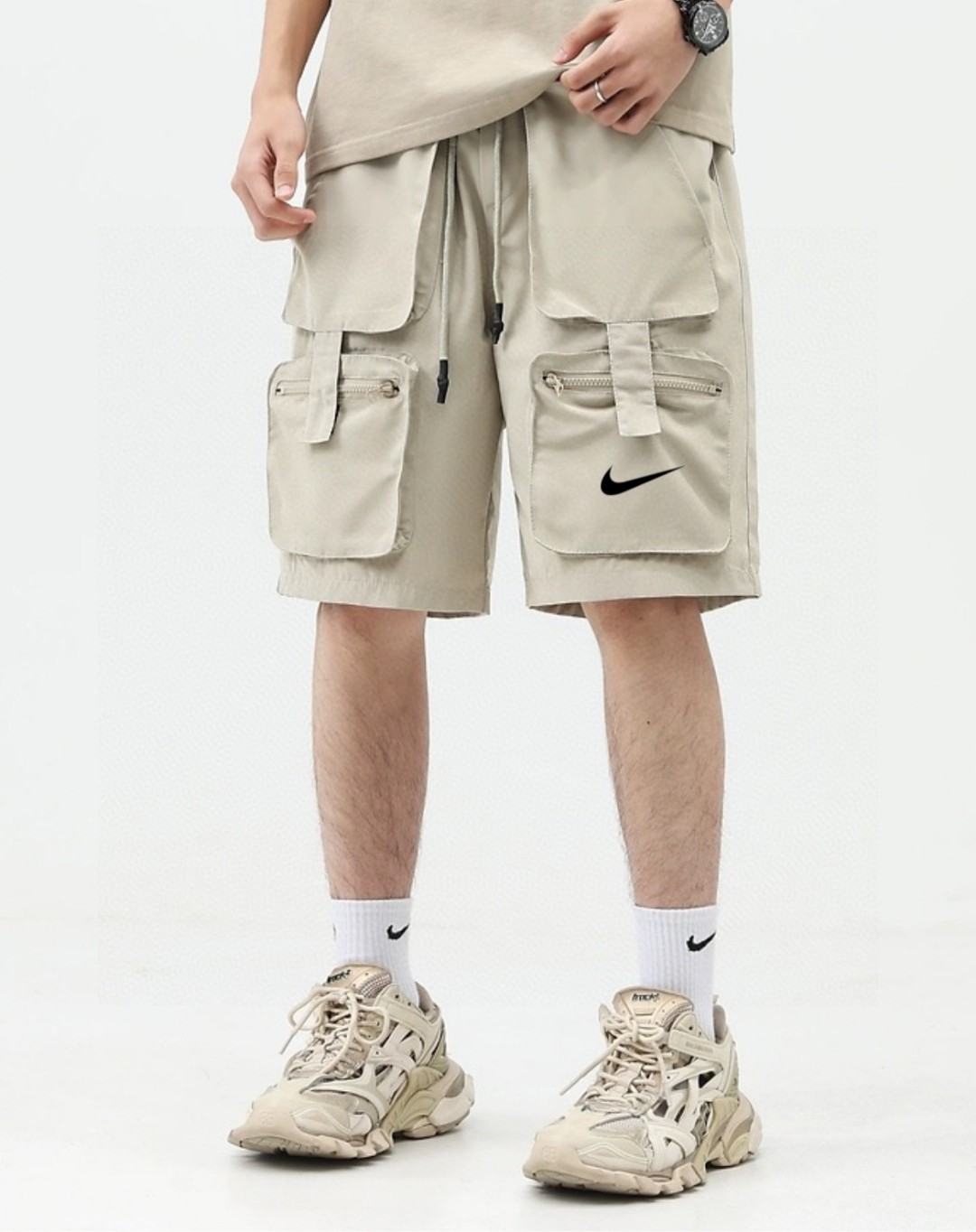 Nike Kleidung Pants & Hosen Kurze Hosen Drucken Unisex Männer PU Sommerkollektion Lässig