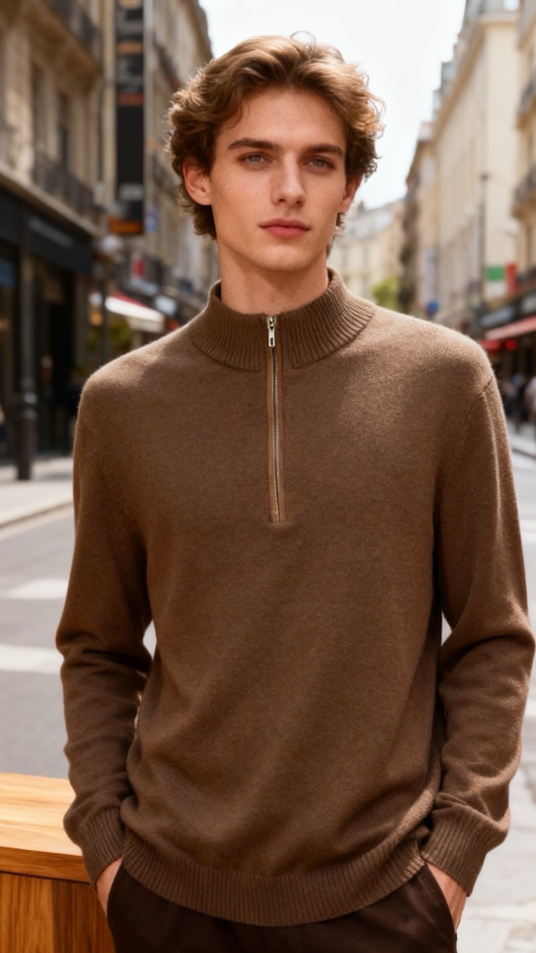 NO:656237,LP. 25 new fashionable men's all-match sweaters for autumn and winter are made of fine knitted blended fabrics, which are soft to the touch and have good warmth retention and drape. The neckline is designed with a half-open zipper and the metal zipper puller is simple and exquisite. The ribbed knitted half-high collar fits the neck without being tight. The overall shape is loose and moderate. The solid color design without unnecessary decoration highlights a minimalist and high-end feel. It is suitable for business and leisure, daily commuting and other scenarios. It is a classic and versatile item for autumn and winter!  Sizes 48-56, shipped next day!  ,,loro piana,alexander wang19860909LP. 25秋冬新款时尚男士百搭针织衫采用细腻针织混纺面料打造,触感柔软且兼具良好的保暖性与垂坠感.领口处设计半开拉链,金属拉链头简约精致,罗纹针织的半高领贴合颈部又不紧绷,整体版型宽松有度,无多余装饰的纯色设计凸显极简高级感,适配商务休闲、日常通勤等多种场景,是秋冬穿搭的经典百搭单品！尺码48-56,隔天出货！,,loro piana,alexander wang,Men's clothing