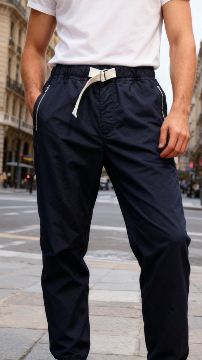 NO:684329,Jenny*/Zeg*a. 25 new products for autumn and winter!  Fashionable men's casual pants are made of light and breathable nylon fabric, which is smooth to the touch and has a slightly wrinkled texture, with both stiffness and drape. The waist is elasticated with a beige drawstring, and the waist can be adjusted freely. It is highly tolerant to various body shapes and has zipper pockets on both sides.  It is practical and anti-theft, and the trousers are naturally closed without dragging. The dark color is calm and versatile, and can be matched with T-shirts, shirts, sweaters and other tops. It is suitable for daily leisure, light business commuting and other scenarios. It is a basic item in the wardrobe that combines comfort and practicality!  Sizes 48-56, shipped next day!  ,,zegna,shirts,tees,t-shirt,19860909杰尼*/Zeg*a. 25秋冬新品！时尚男士休闲裤选用轻薄透气的尼龙面料,触感顺滑且带有微皱肌理感,兼具挺括度与垂坠性；腰部采用松紧设计搭配米色抽绳,可自由调节腰围,对各类身形包容度高,两侧拉链口袋兼具实用性与防盗性,裤脚自然收口不拖沓；深色主调沉稳百搭,可搭配T恤、衬衫、针织衫等上衣,适配日常休闲、轻商务通勤等多种场景,是衣橱中兼具舒适度与实用性的基础款单品！尺码48-56,隔天出货！,,zegna,shirts,tees，t-shirt,,Men's clothing