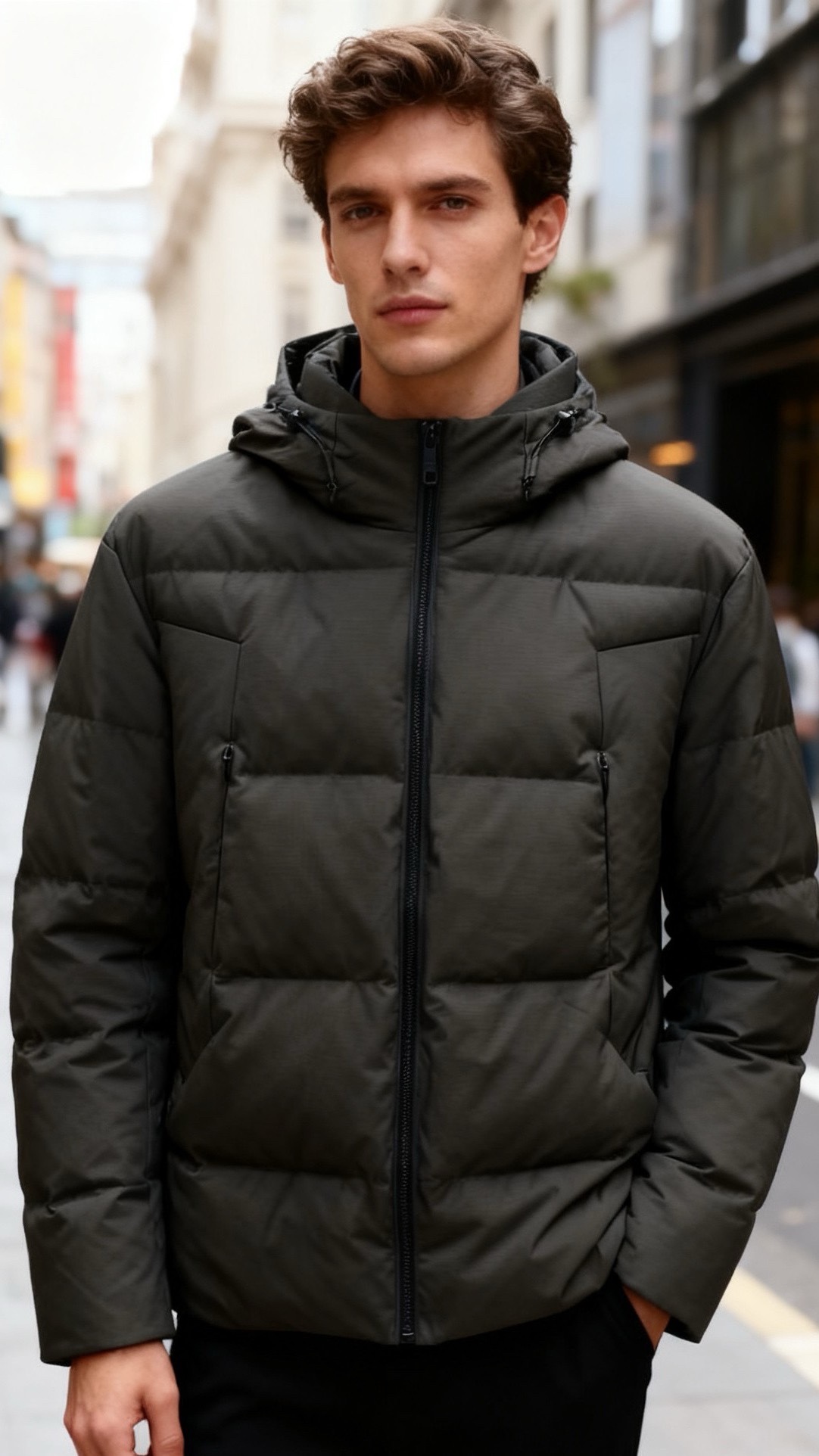 NO:680908,Givenchy. New products for autumn and winter!  Fashionable men's hooded down jacket is made of windproof and anti-wrinkle textured fabric. The interior is filled with full down, which has excellent warmth retention. The body uses plaid quilting technology to effectively prevent down from running away. The hood is designed to fit the contour of the head and is matched with classic metal.  The zipper opening and closing is simple and practical. There are invisible zipper pockets on both sides of the body, which can store small items. The overall style is loose and casual, with neat lines and not bloated. The style is more light, luxurious, business and casual, making it a warm and warm product for daily wear in winter!  Sizes 48-56, shipped next day!  ,,givenchy,down jacket,hats,19860909纪梵希. 秋冬新品！时尚男士连帽羽绒服采用防风抗皱的肌理感面料制作,内里填充饱满羽绒,保暖性优异且衣身采用格纹绗缝工艺,有效防止羽绒跑绒；连帽设计贴合头部轮廓,搭配经典金属拉链开合,简约又具实用性,衣身两侧设有隐形拉链口袋,可收纳小物件；整体是宽松的休闲版型,线条利落不臃肿,风格偏向轻奢商务休闲,是冬季日常穿搭的保暖佳品！尺码48-56,隔天出货！,,givenchy,down jacket,hats,,Men's clothing