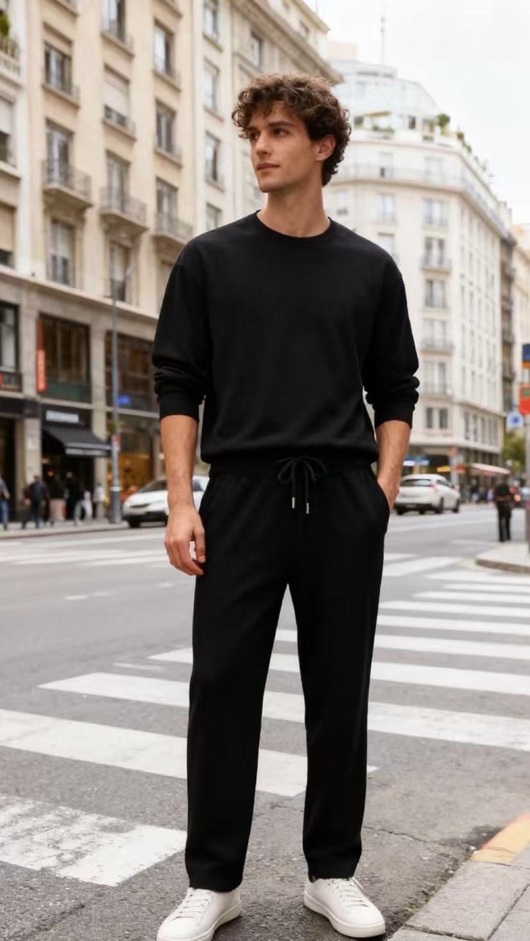 🔥普拉*/Pr*da.2025秋冬新款！时尚男士百搭抽绳休闲裤，采用了柔软舒适面料，触感细腻且富有弹性，