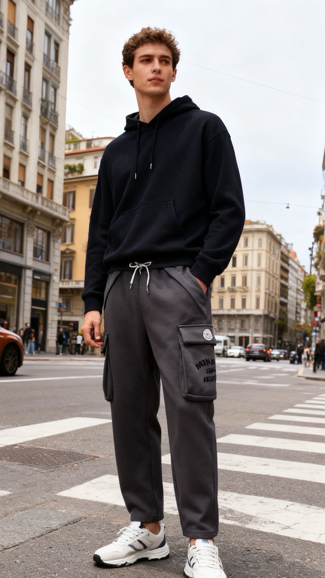 🔥Moncler/蒙口.2025秋冬新品！时尚男士工装休闲裤，采用松紧抽绳腰头设计，搭配金属抽绳扣，裤身