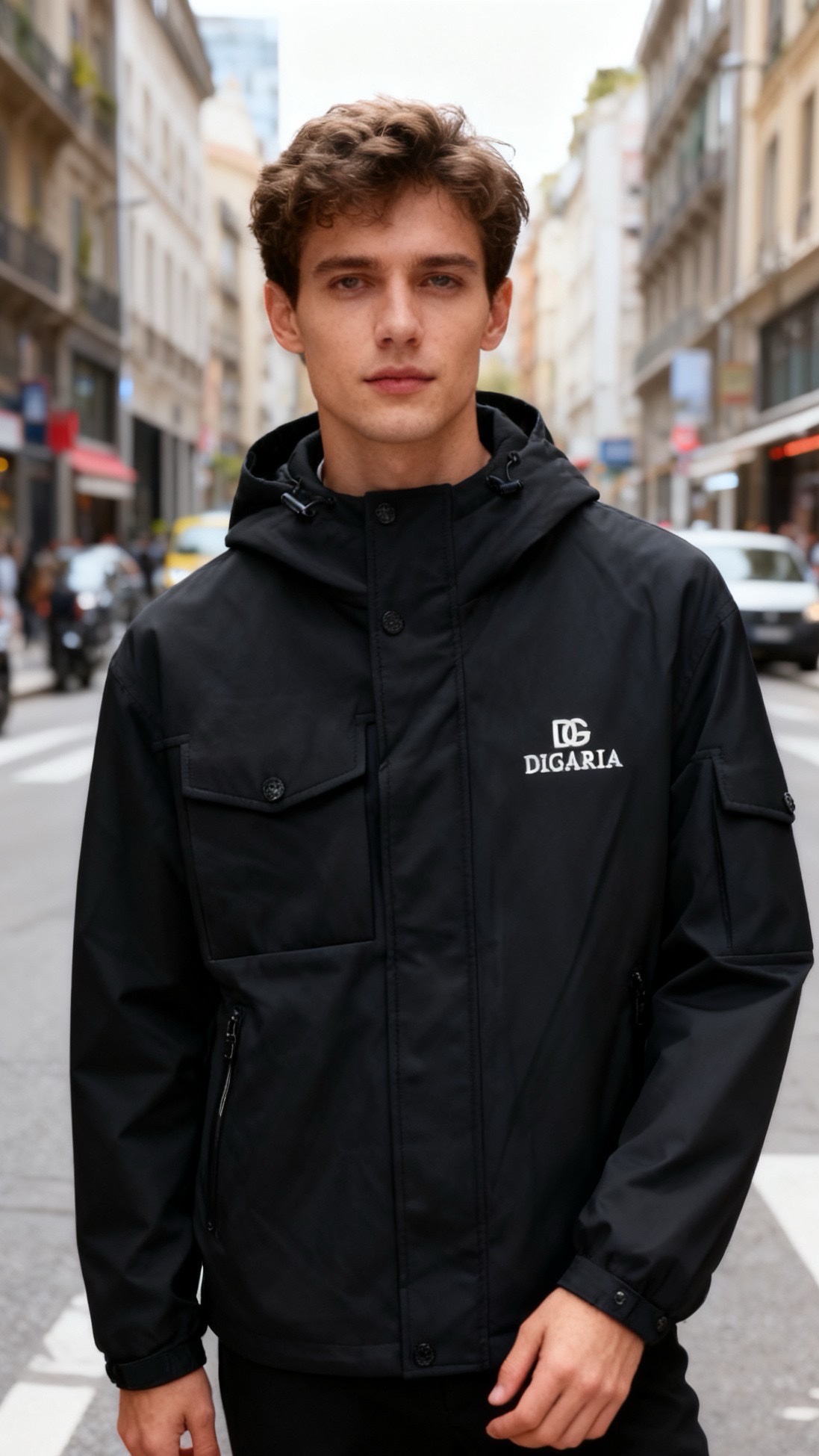 🔥杜嘉班纳.25秋冬新品！ 时尚男士连帽棉服👍整体采用防风面料打造，为连帽设计并配有纽扣与隐藏式拉链双重