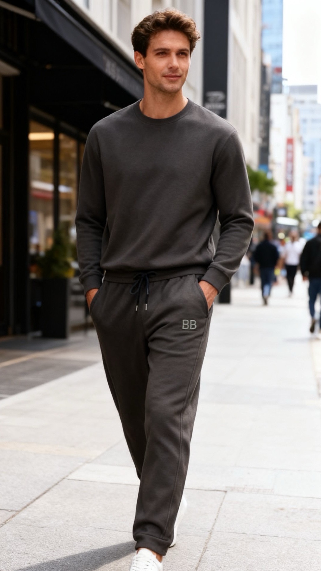 🔥巴黎世家/Balenciaga.25秋冬新款！时尚男士休闲裤，采用舒适保暖面料👍表面带有细密的华夫格纹