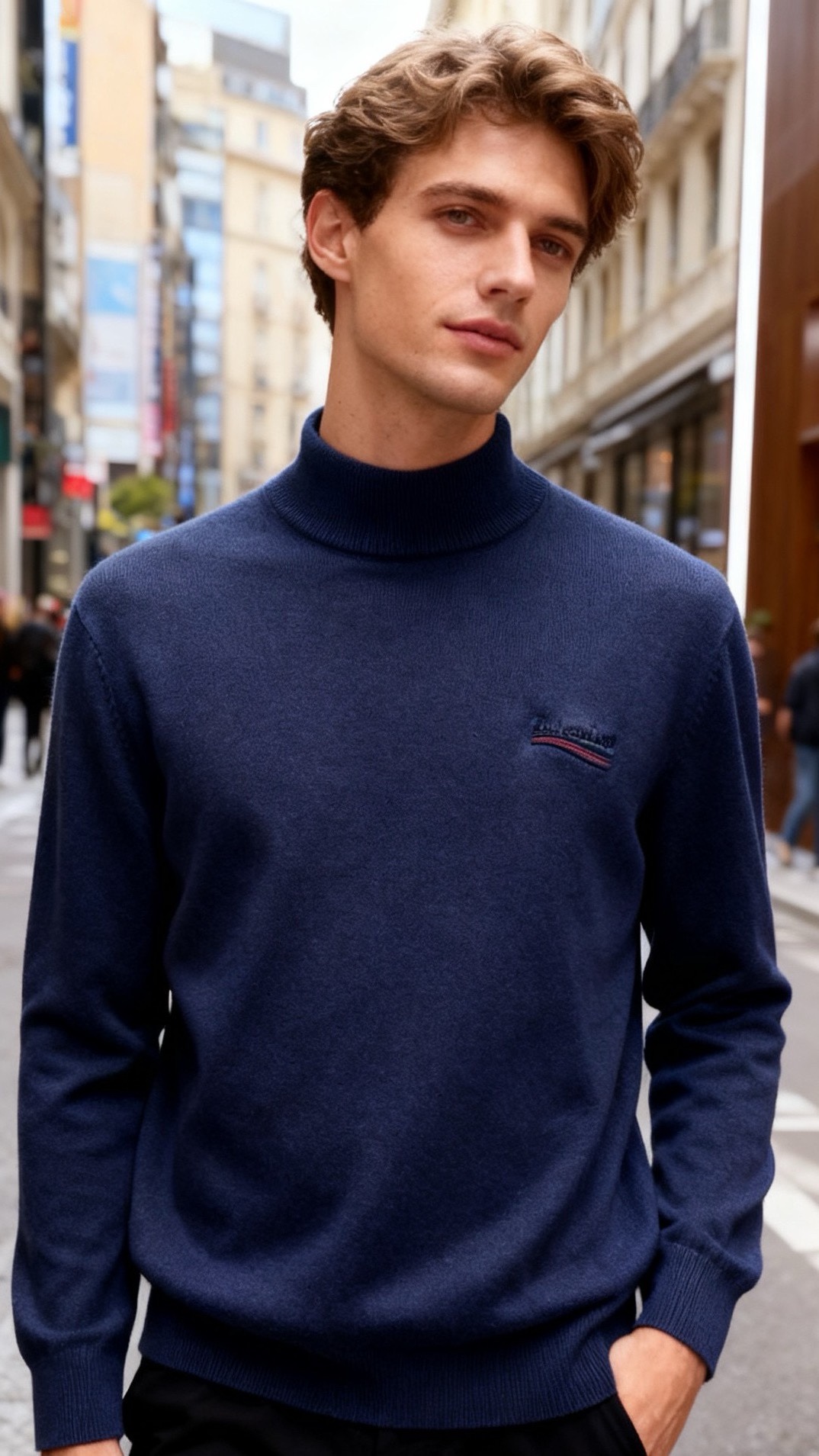 🔥巴黎世家/Balenc*aga.25秋季新品！时尚男士中领长袖毛衫👍🏼采用羊毛混纺面料！衣橱里不可或缺