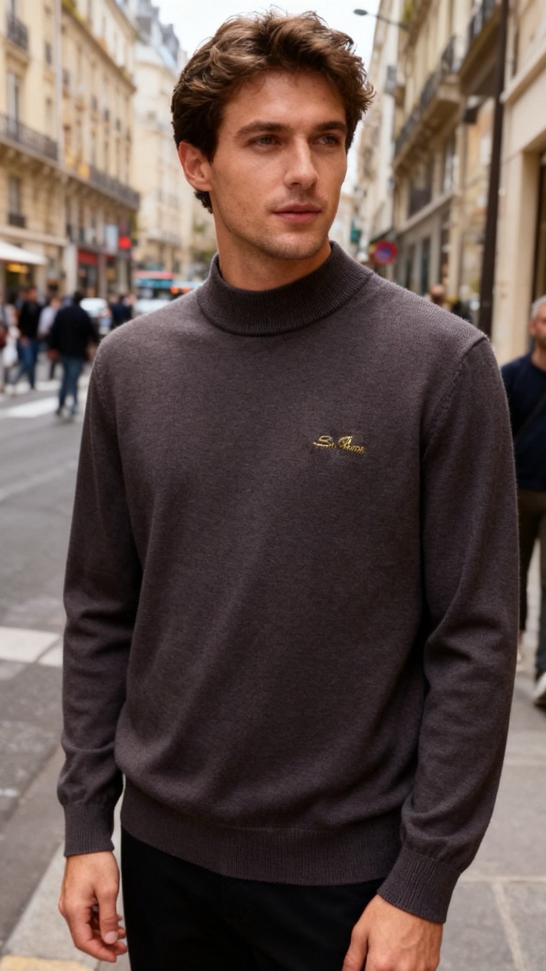 🔥lP🆕.25秋季新品！时尚男士中领长袖毛衫👍🏼采用羊毛混纺面料！衣橱里不可或缺的百搭利器，市面罕见类型