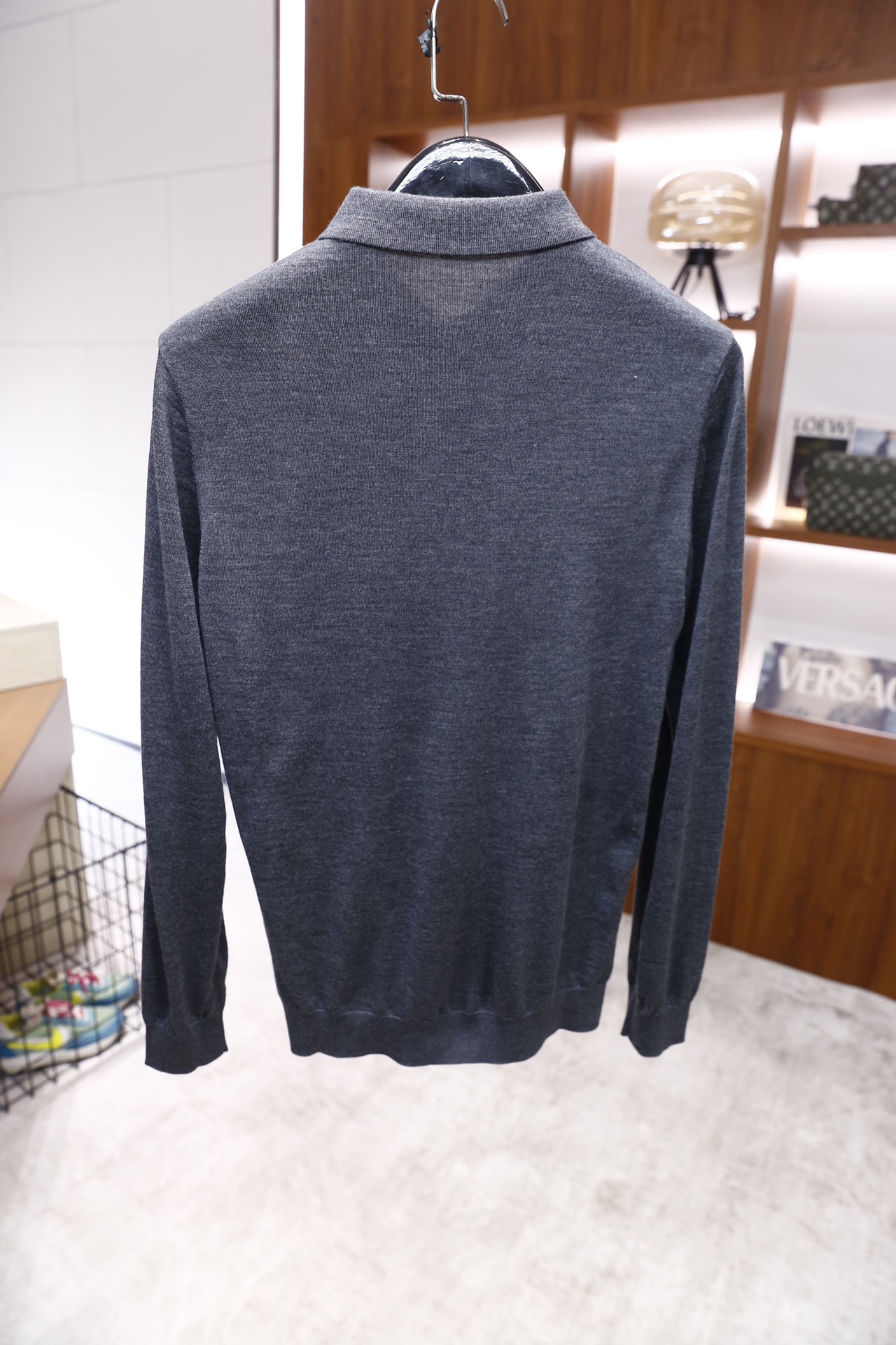 🔥爱马仕/HERMÈS.25秋冬新款！时尚男士百搭纯毛针织Polo衫采用纯毛面料制作，质地细腻柔软，兼具