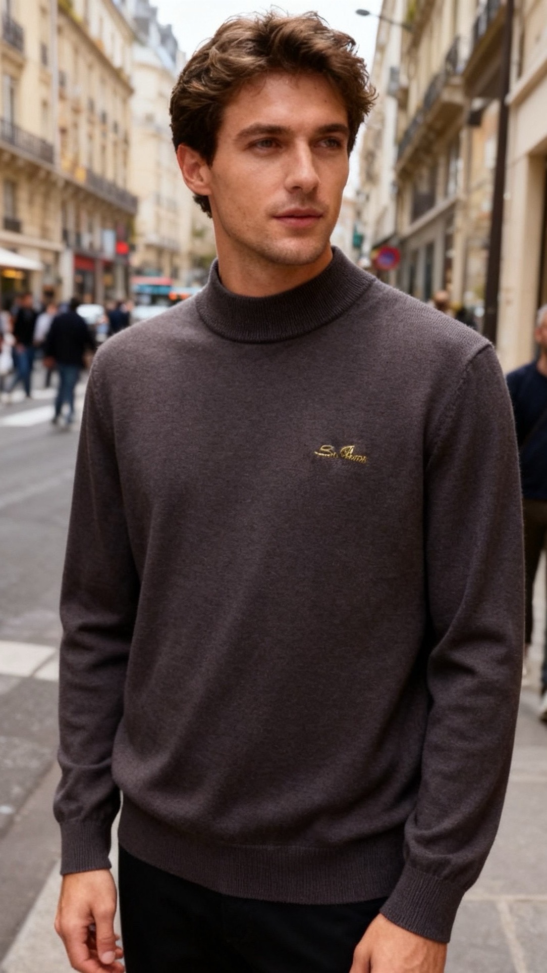 🔥lP🆕.25秋季新品！时尚男士中领长袖毛衫👍🏼采用羊毛混纺面料！衣橱里不可或缺的百搭利器，市面罕见类型