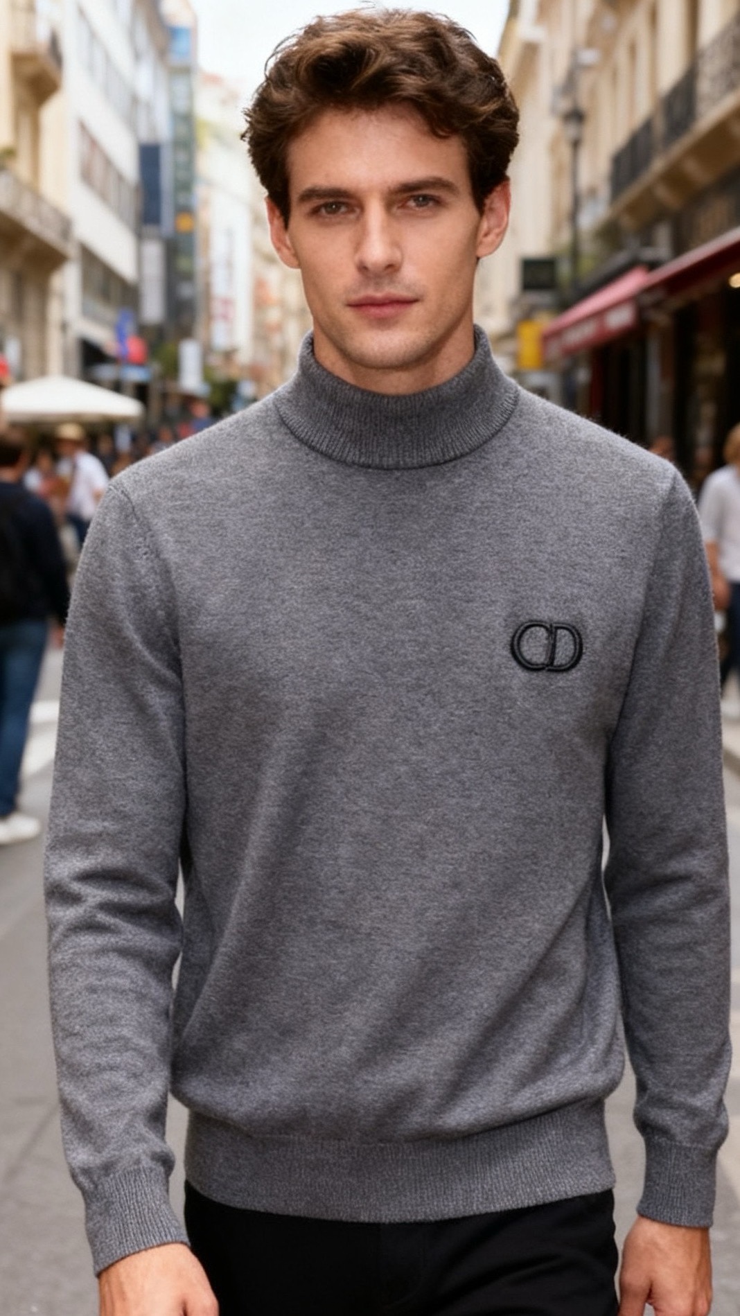 🔥迪奥/Dior.25秋冬新品！男士百搭针织衫为半高领版型，采用细腻的针织面料打造，质地柔软且有良好的亲