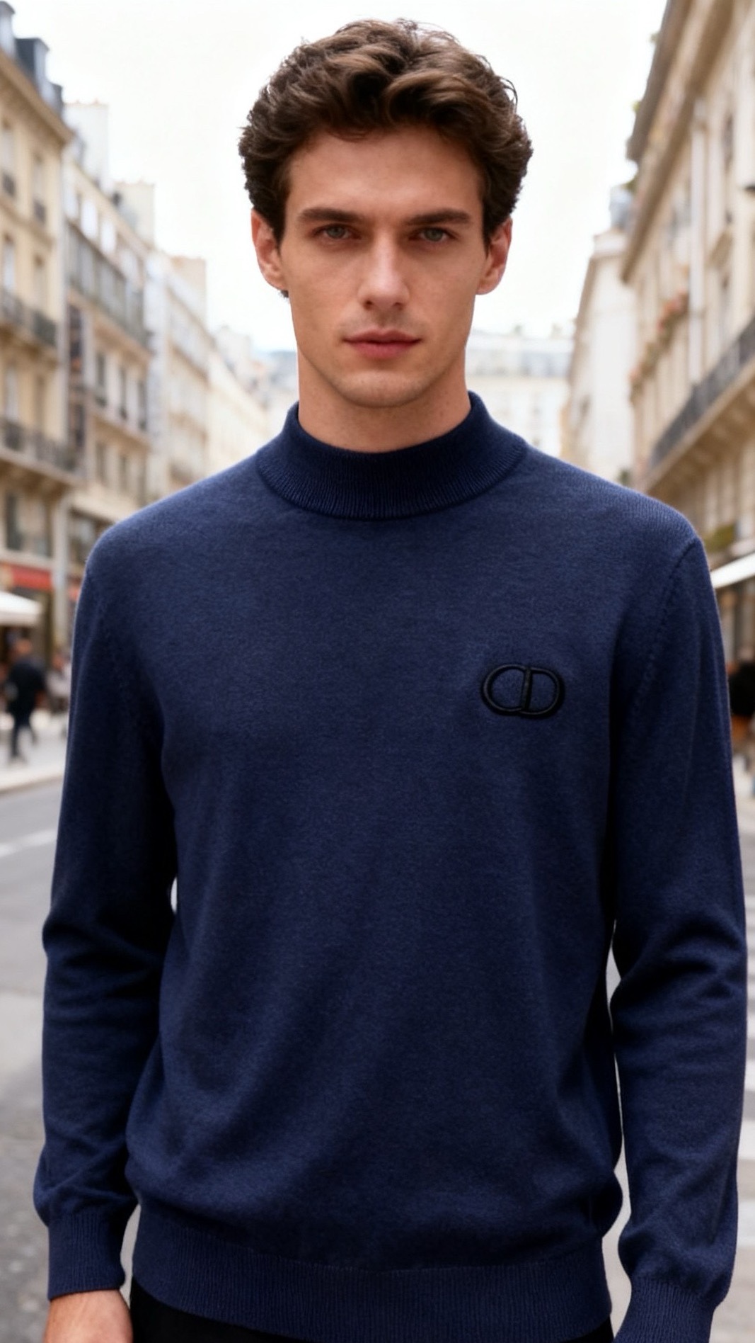 🔥迪奥/Dior.25秋冬新品！男士百搭针织衫为半高领版型，采用细腻的针织面料打造，质地柔软且有良好的亲