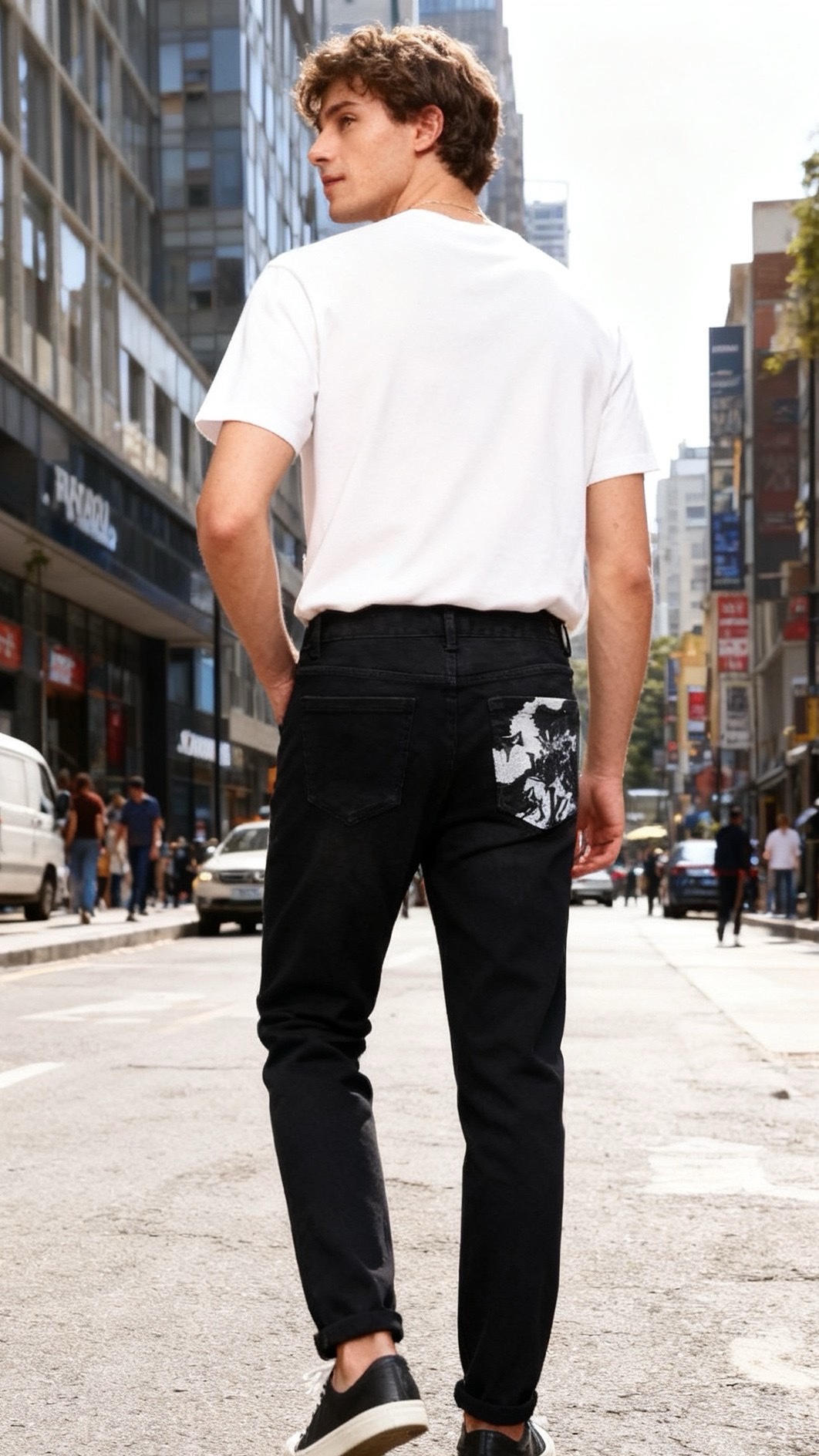 🔥路易威登/LV.25秋冬新品！时尚男士牛仔裤👖采用舒适洗水牛仔面料👍面料挺括且有良好的耐磨性与垂坠感；