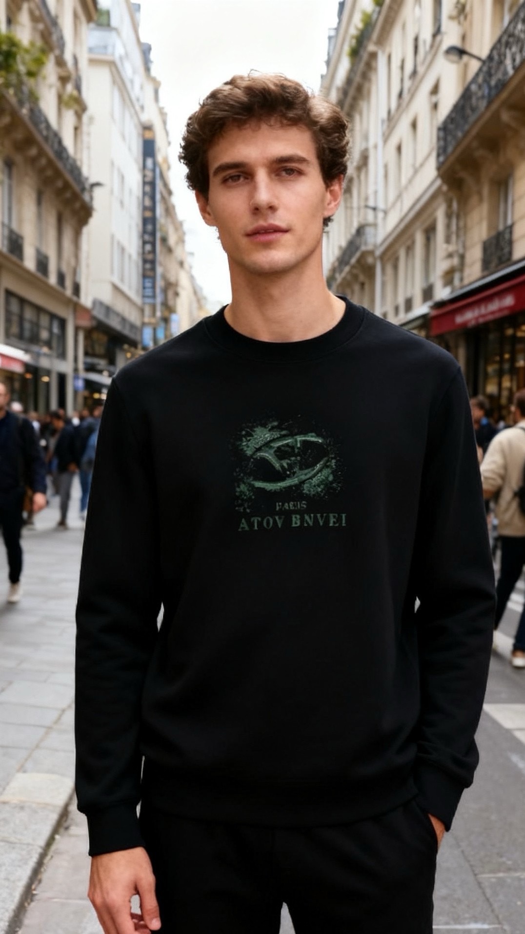 🔥杰尼亚.25秋冬新品！时尚男士百搭圆领长袖卫衣，以聚酯纤维面料打造，面料具备良好的抗皱性与耐磨性，触感