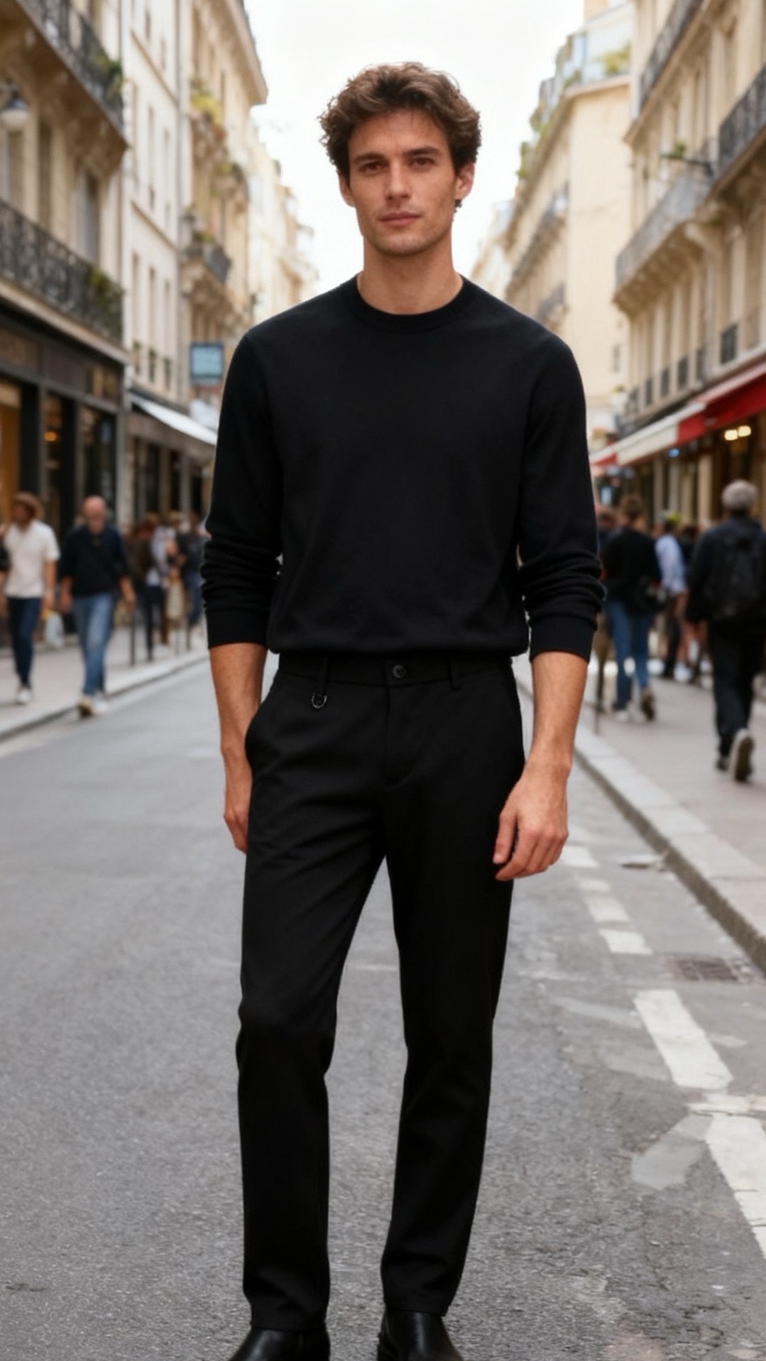 🔥alo.25秋冬新品！时尚男士百搭西裤采用锦纶与氨纶混纺面料打造，锦纶赋予面料耐磨抗皱、不易变形的特性