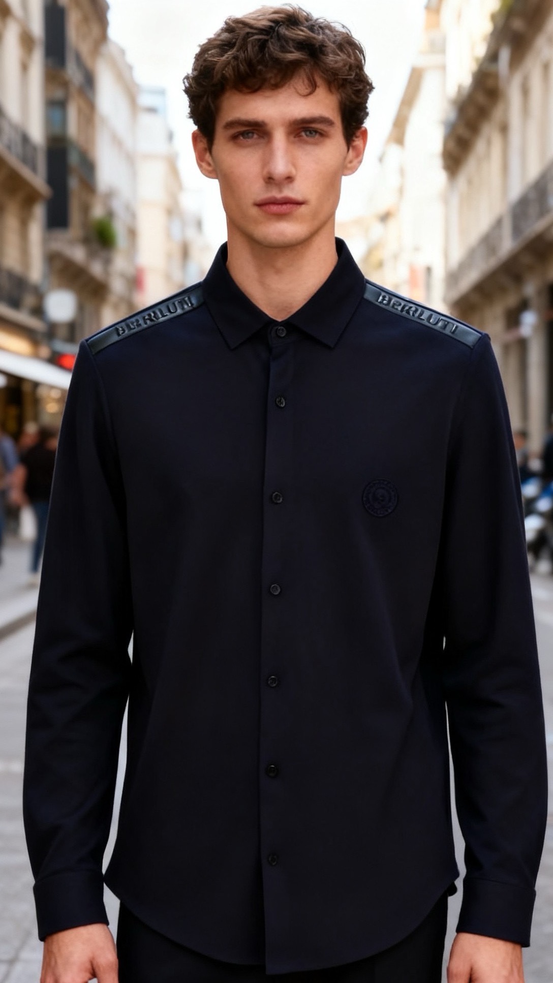 🔥巴宝丽/Burb*rry.25秋季新品！时尚男士休闲衬衫式Polo衫采用羊毛针织面料打造，触感柔软且兼