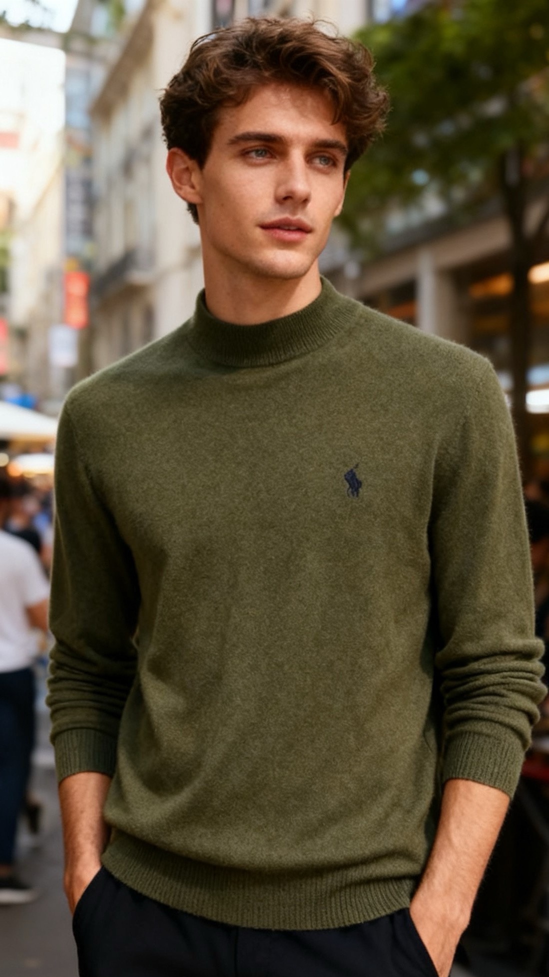 NO:684417,Paul. 25 new autumn and winter styles!  Fashionable men's cashmere sweaters are made from pure cashmere raw materials. The fibers are slender and fluffy. They are as soft and dense as clouds when touched. You can feel the unique silky texture of cashmere when you touch it with your fingertips. It is worn close to the skin without any thorny feeling. The warm suede surface blends gently with the skin. The body of the clothes uses classic jersey knitting technology to fully display the delicate texture of cashmere, and the fabric is elastic.  It has good elasticity and is not easy to loose and deform. The half-high rib collar is woven with cashmere thread of the same material. It has moderate elasticity and fits the neck, locking in warmth but not tight. The small brand embroidered logo on the body is sewn with fine stitches, forming a subtle texture contrast with the soft and waxy cashmere fabric. The simple version is exquisite, perfectly integrating the high-quality touch of cashmere with craftsmanship details!  Sizes 48-56, shipped next day!  ,,sweaters,19860909保罗. 25秋冬新款！时尚男士山羊绒毛衣甄选纯山羊绒原料精纺而成,纤维纤长蓬松,触之如云朵般软糯绵密,指尖划过能感受到羊绒独有的丝滑质感,贴肤穿着无任何扎刺感,温润的绒面与肌肤轻柔相融.衣身采用经典平针针织工艺,让羊绒的细腻纹理完整展现,面料弹性与回弹力俱佳,不易松垮变形.半高领罗纹收口以同材质羊绒线编织,弹性适中贴合颈部,锁住暖意却不紧绷.衣身小巧品牌刺绣标饰以精细针法缝制,与软糯的羊绒面料形成微妙质感对比,简约版型中透着精致,将山羊绒的优质触感与工艺细节完美融合！尺码48-56,隔天出货！,,sweaters,,Men's clothing