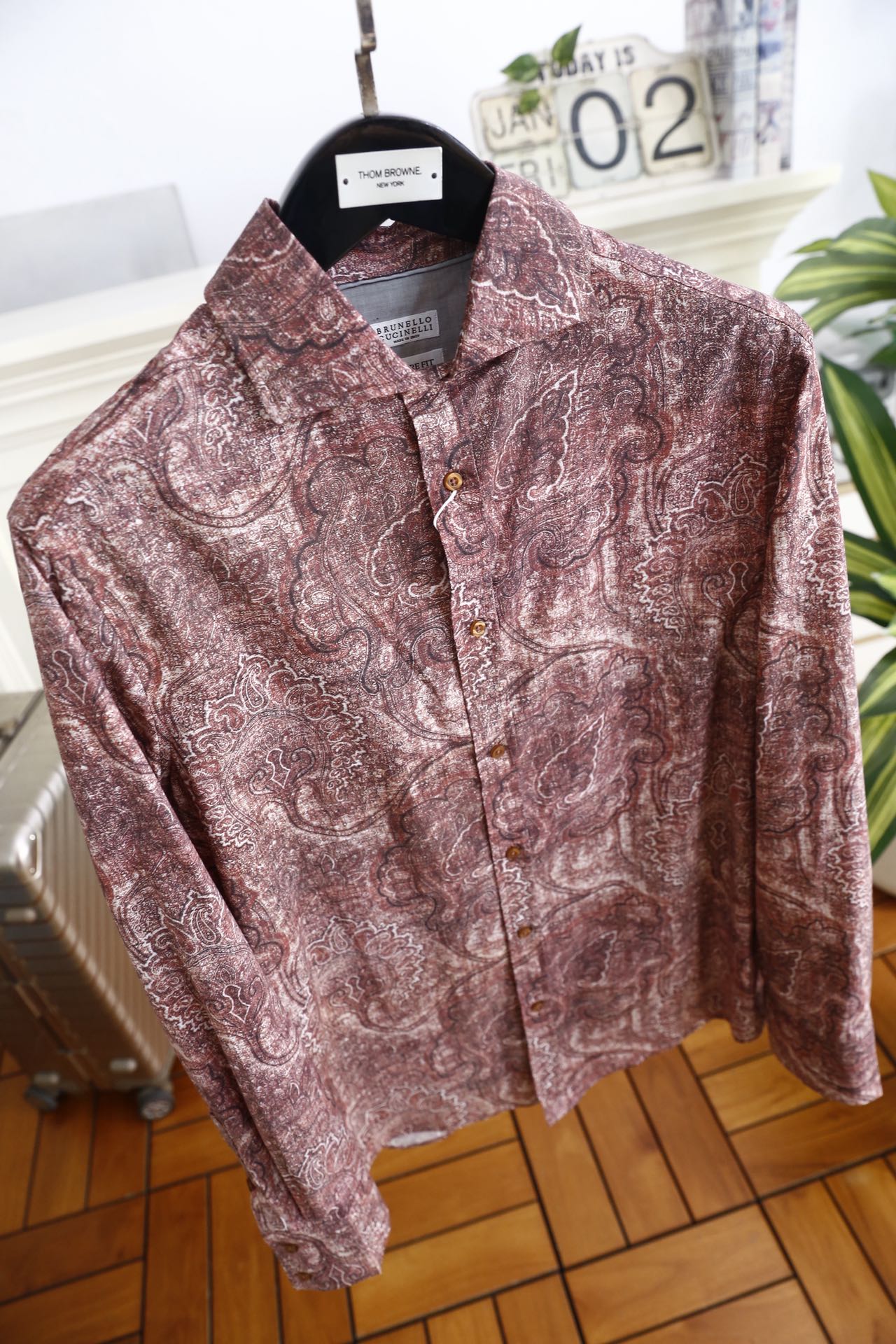 🔥BC.25秋冬男士佩斯利花纹长袖衬衫，是兼具艺术感与质感的休闲穿搭单品，佩斯利纹样为核心设计特色。它采