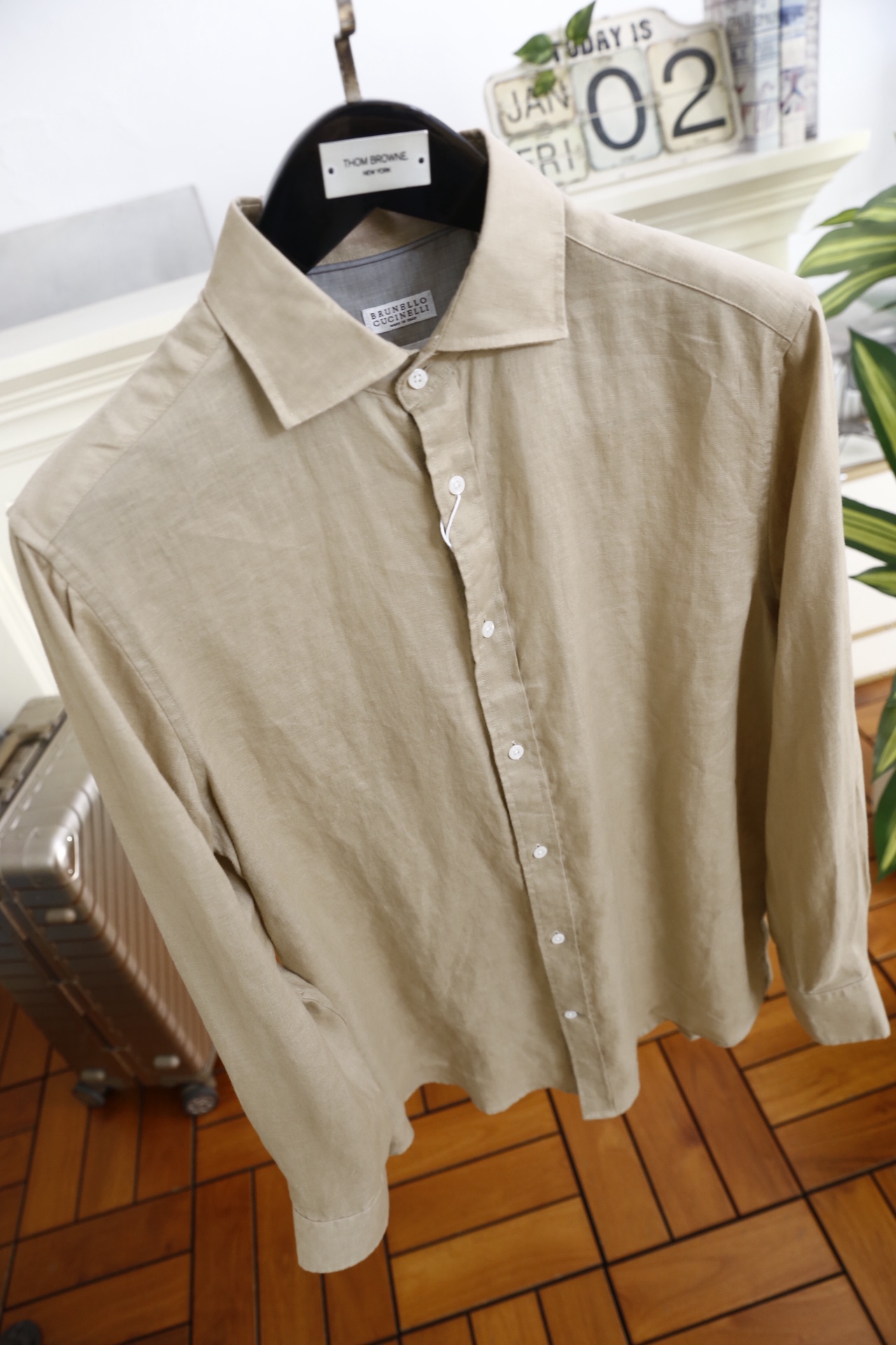 🔥BC.25秋冬新品！时尚男士百搭衬衫👔采用亚麻混纺面料打造，触感清爽透气，具备良好的吸汗排湿性能，久穿