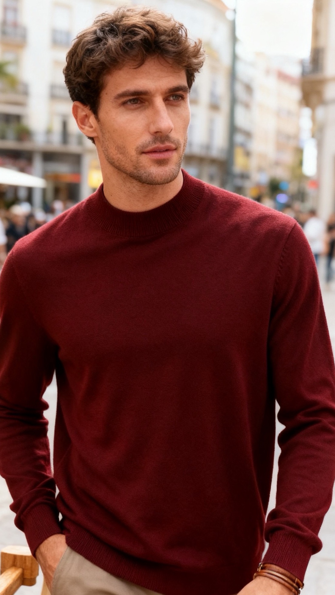 🔥lp🆕.25秋冬男士半高领针织毛衣，秋冬基础款内搭单品，整体风格简约百搭，适合秋冬穿着。它采用修身剪裁