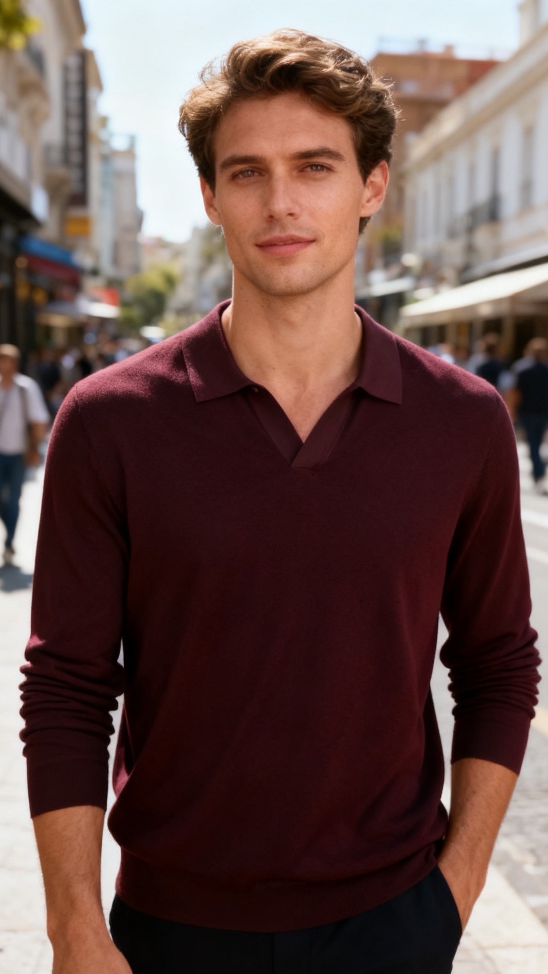 🔥杰尼亚.25秋冬男士翻领针织衫👍采用细密的针织混纺面料制作，触感顺滑且具备良好的亲肤性，透气排汗的同时