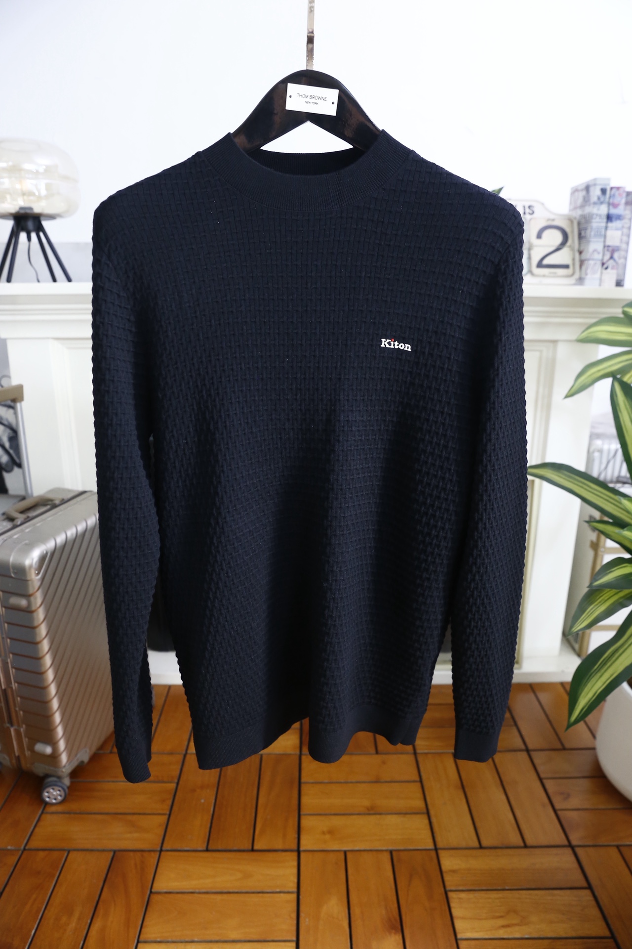 🔥kiton.25秋冬新品！时尚男士百搭毛衫👍采用华夫格针织工艺✅甄选优质棉羊毛混纺面料，触感柔软亲肤且