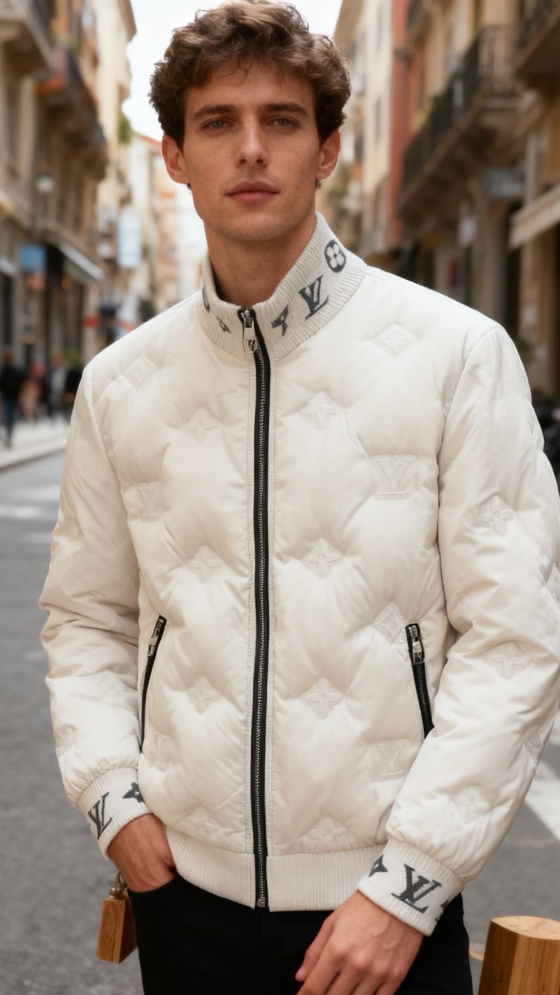 🔥路易威*/LV.25秋冬男士新品夹克👍奢华经典品牌元素搭配😎选用高密防风尼龙面料，表面经防泼水处理，能