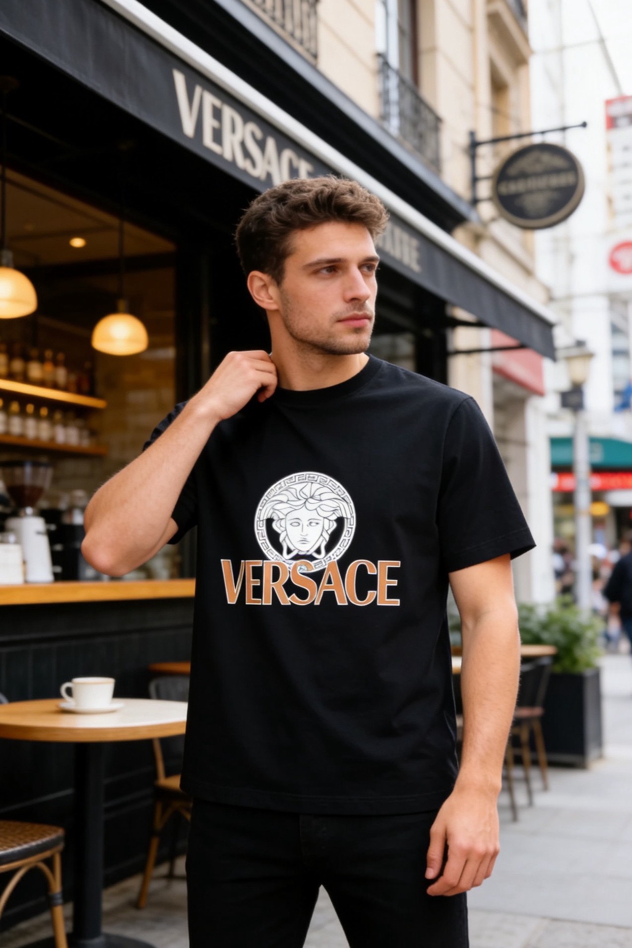 🔥范思泽.（🌾）2026早春新品🆕时尚男士圆领短袖T恤，属于品牌标志性的潮流单品，采用经典圆领版型，宽松